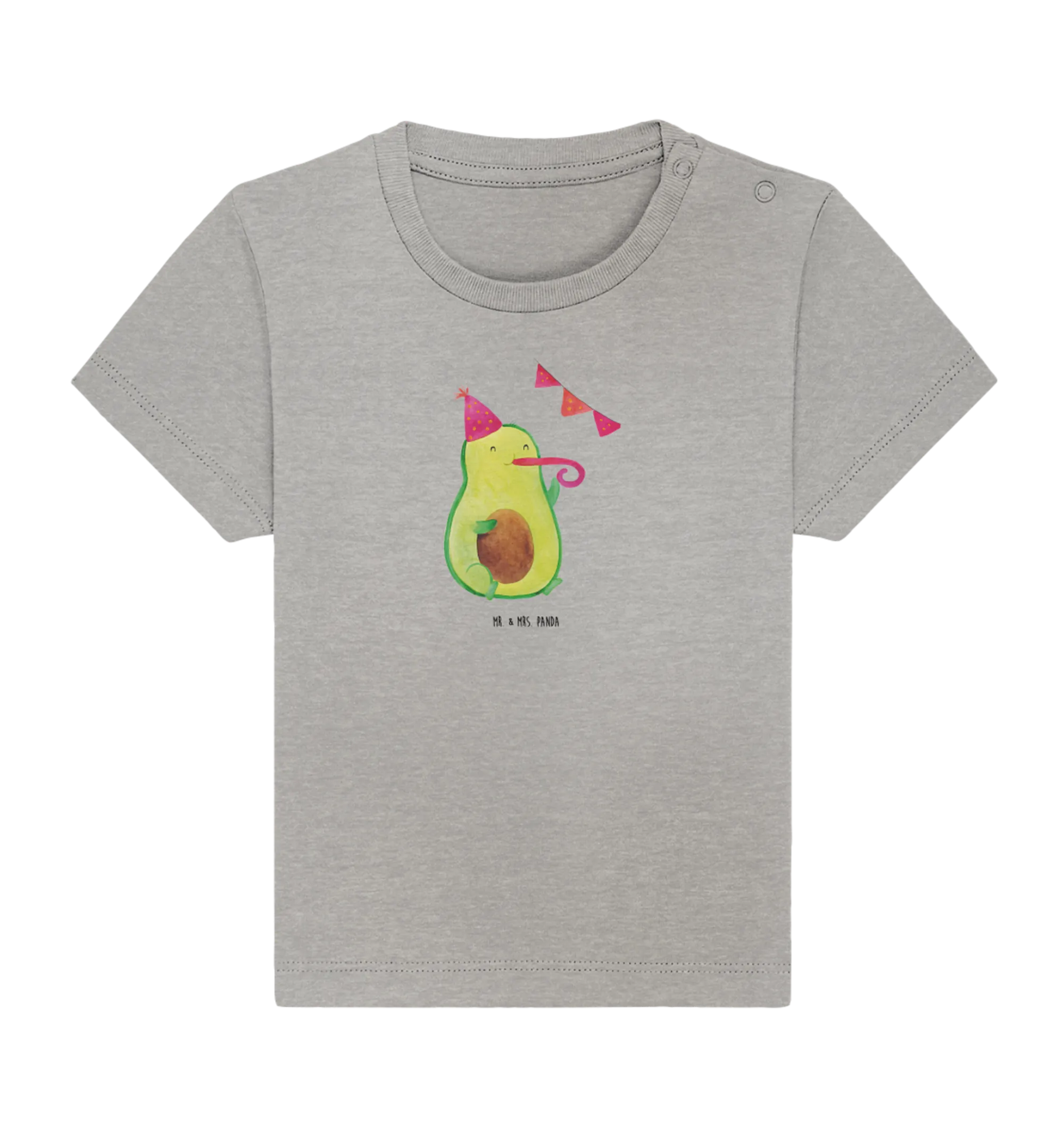 Organic Baby Shirt Avocado Party Zeit