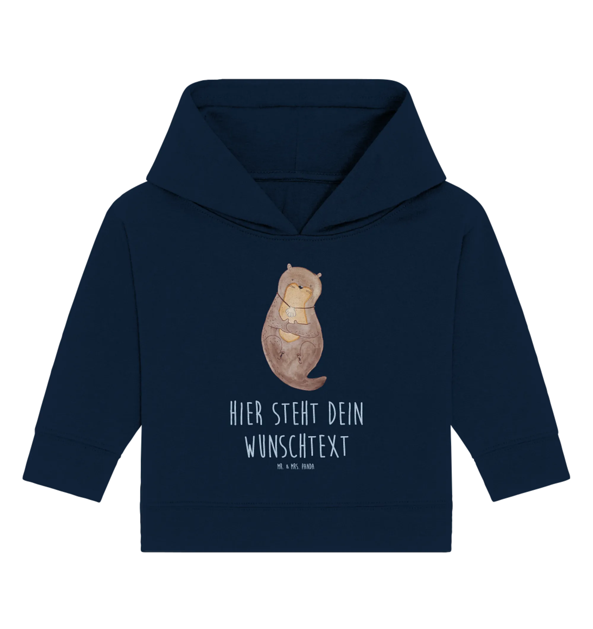 Personalisierter Baby Hoodie Otter Muschel