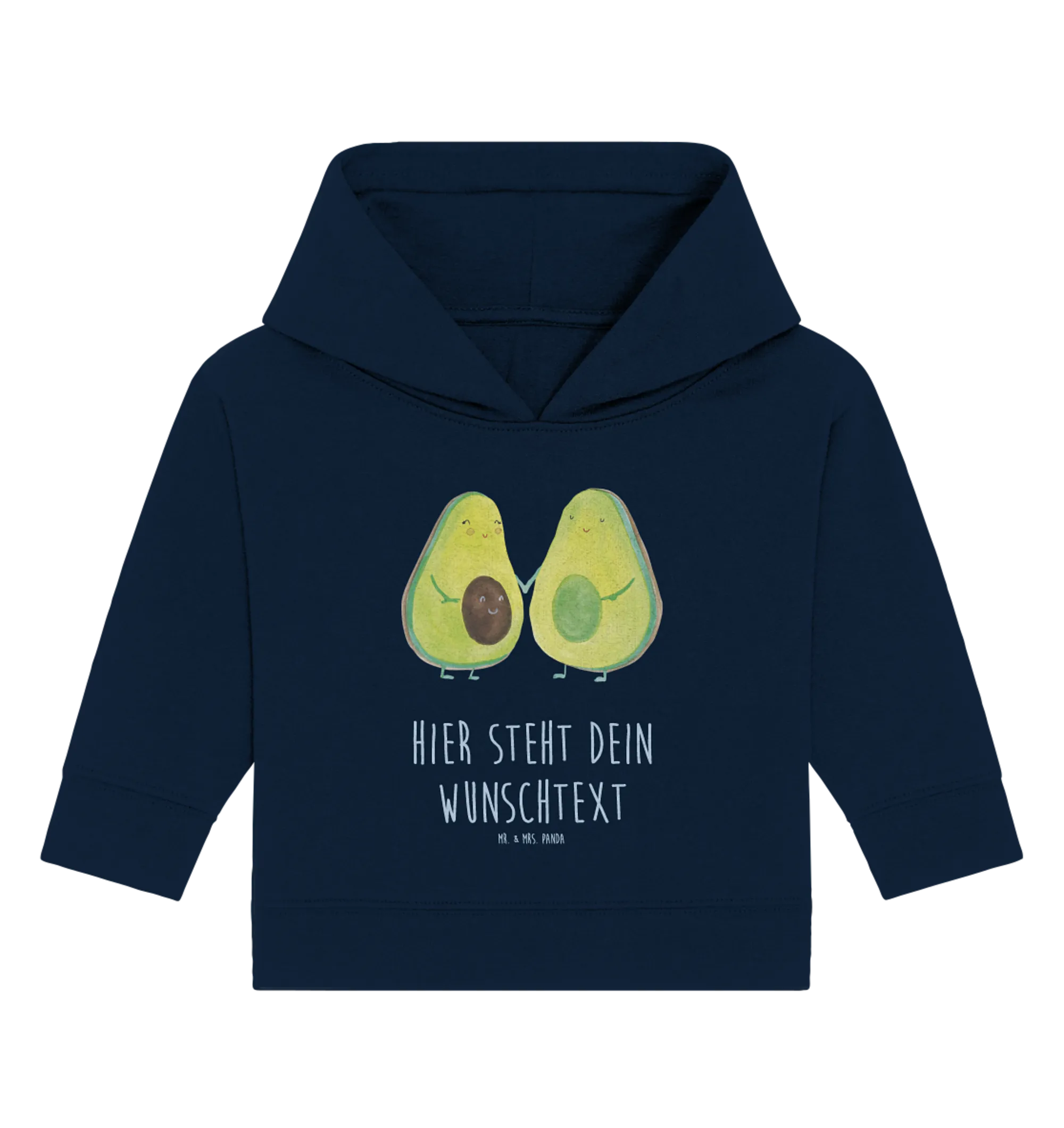 Personalisierter Baby Hoodie Avocado Pärchen