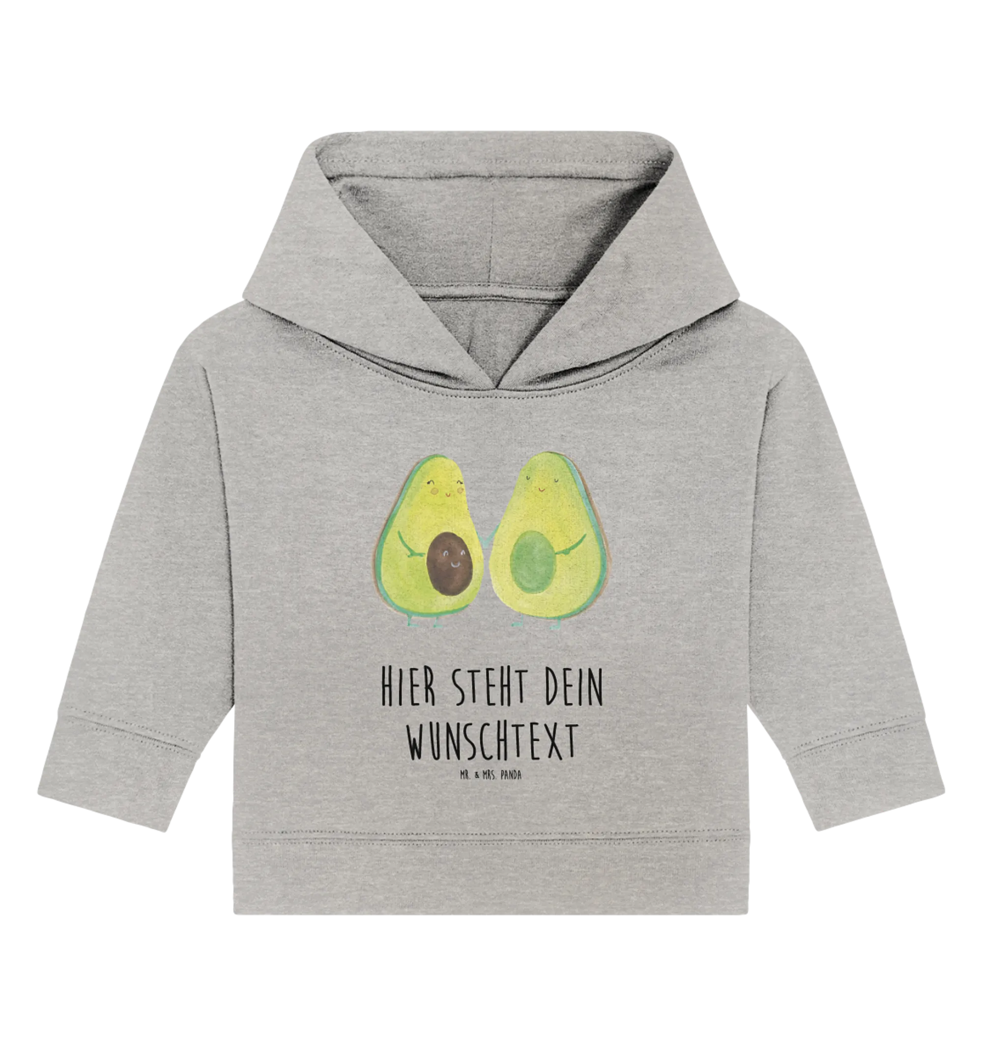 Personalisierter Baby Hoodie Avocado Pärchen