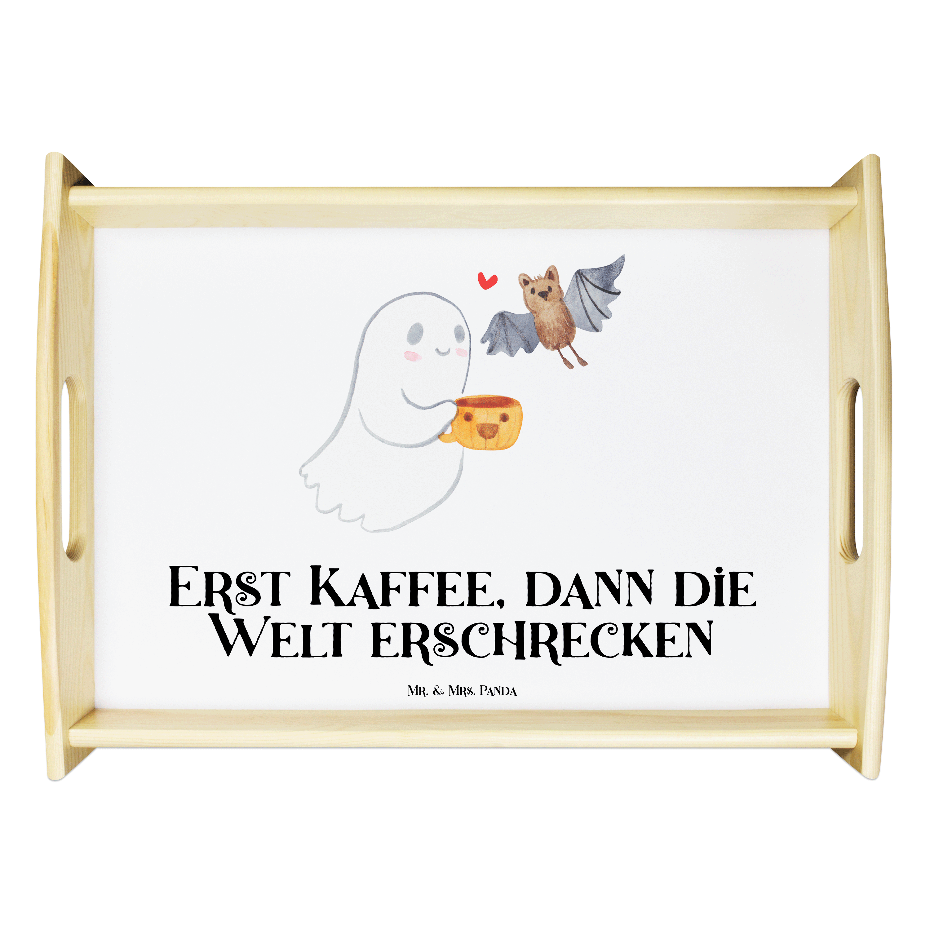 Serviertablett Gespenst Kaffee