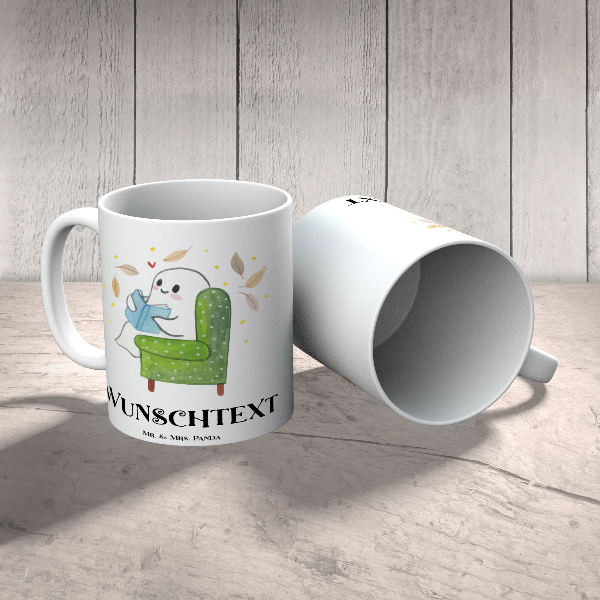 Personalisierte Tasse Gespenst  Buch