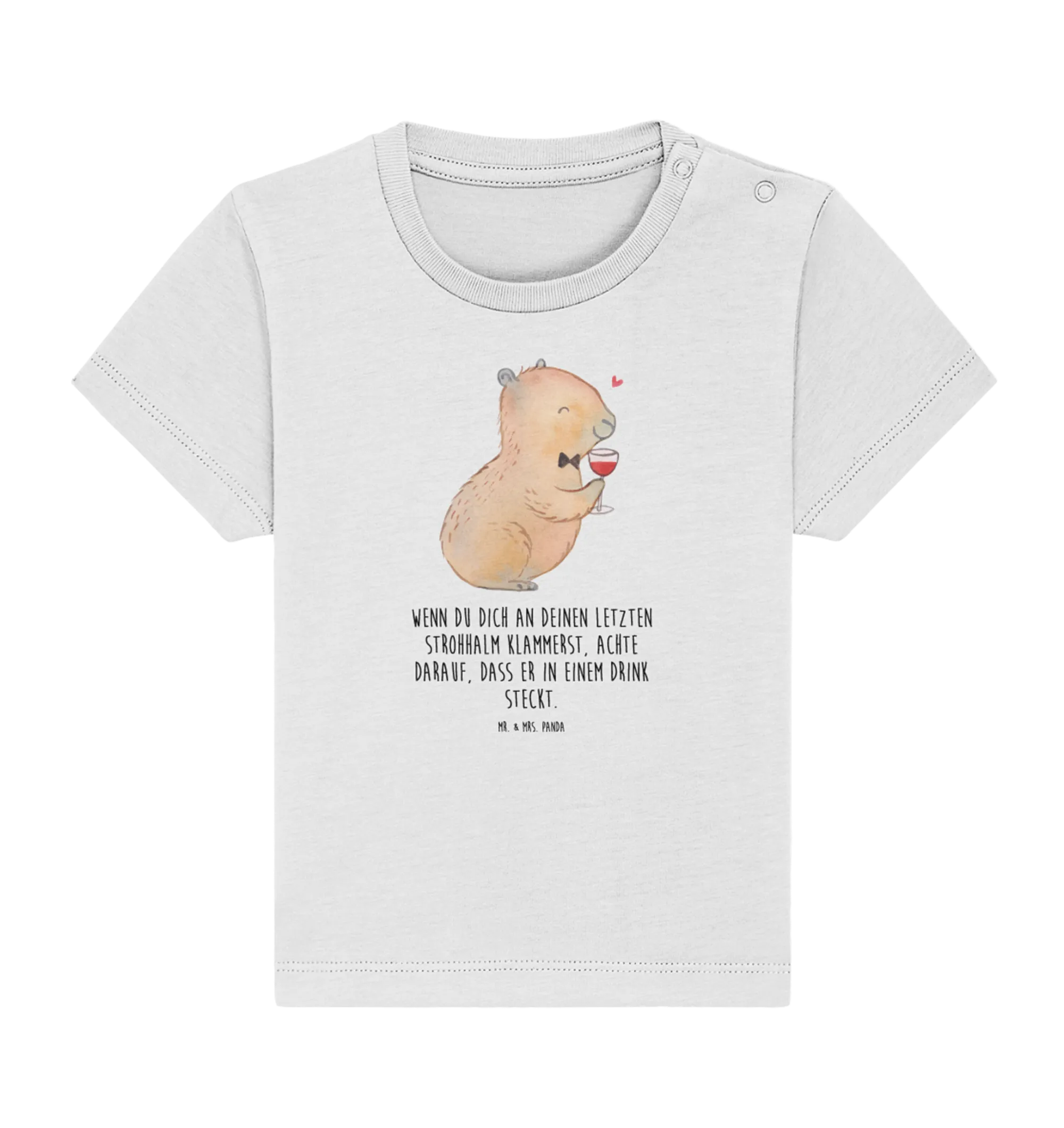 Organic Baby Shirt Capybara Wein