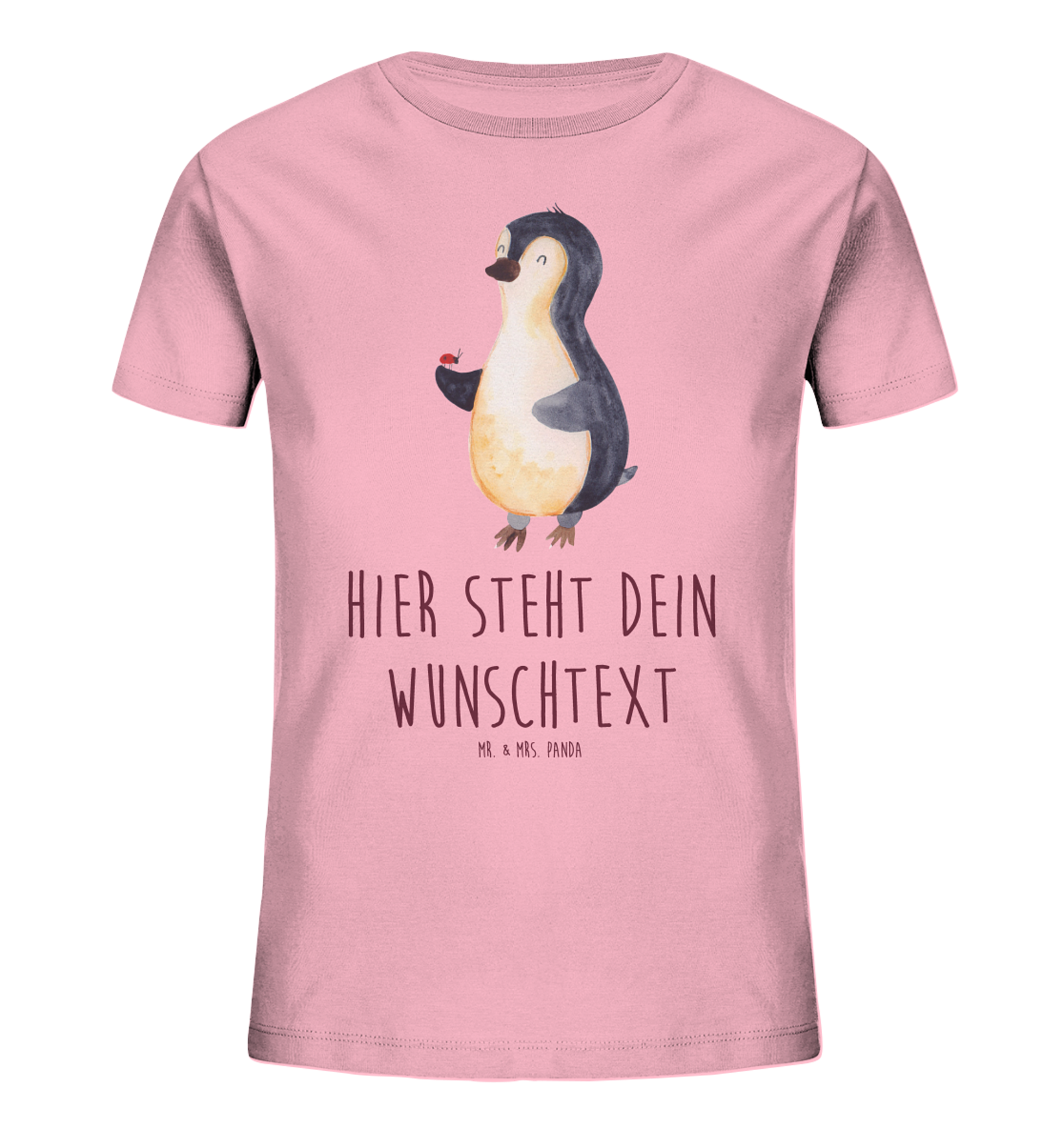 Personalisiertes Kinder T-Shirt Pinguin Marienkäfer