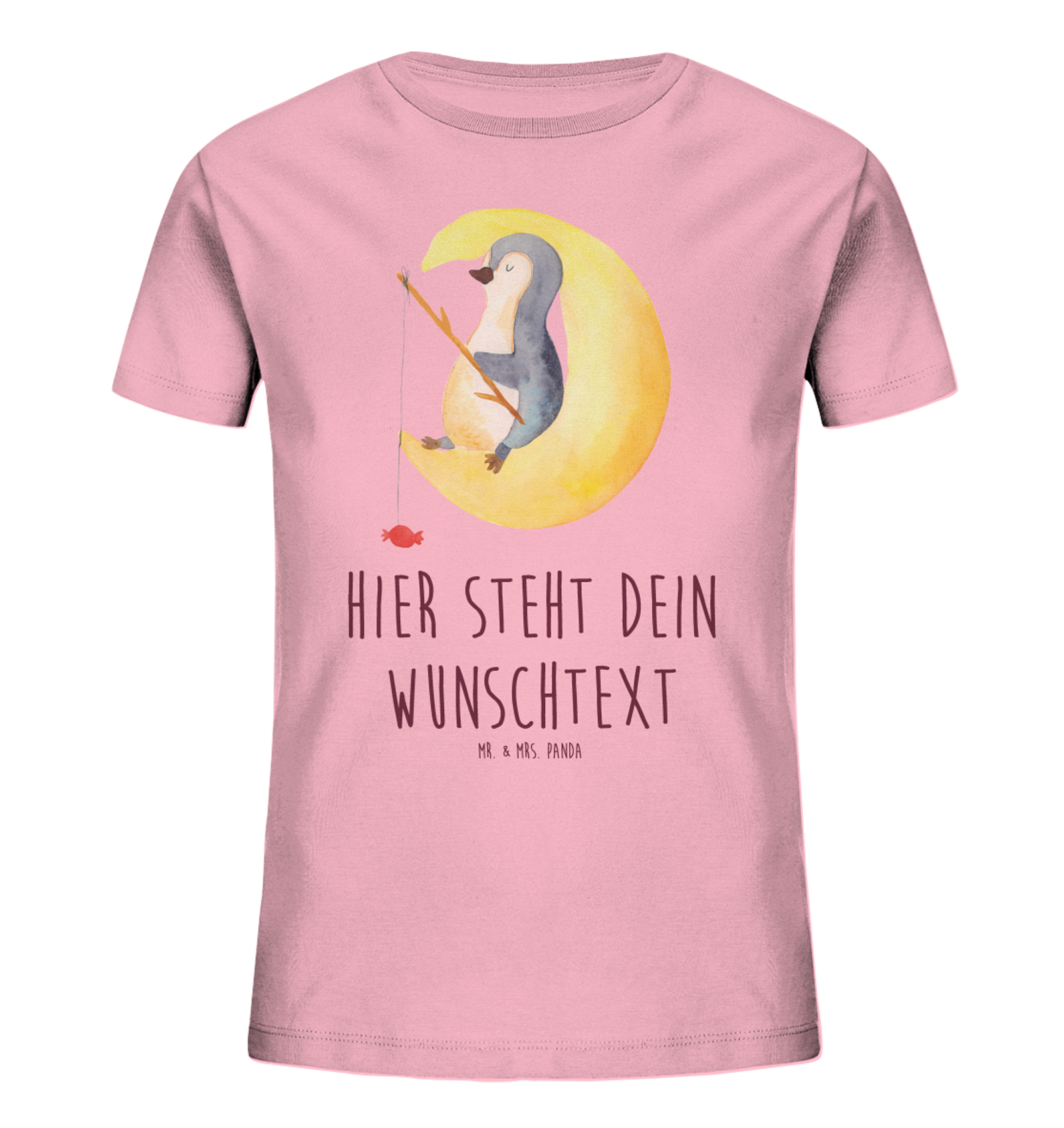 Personalisiertes Kinder T-Shirt Pinguin Mond