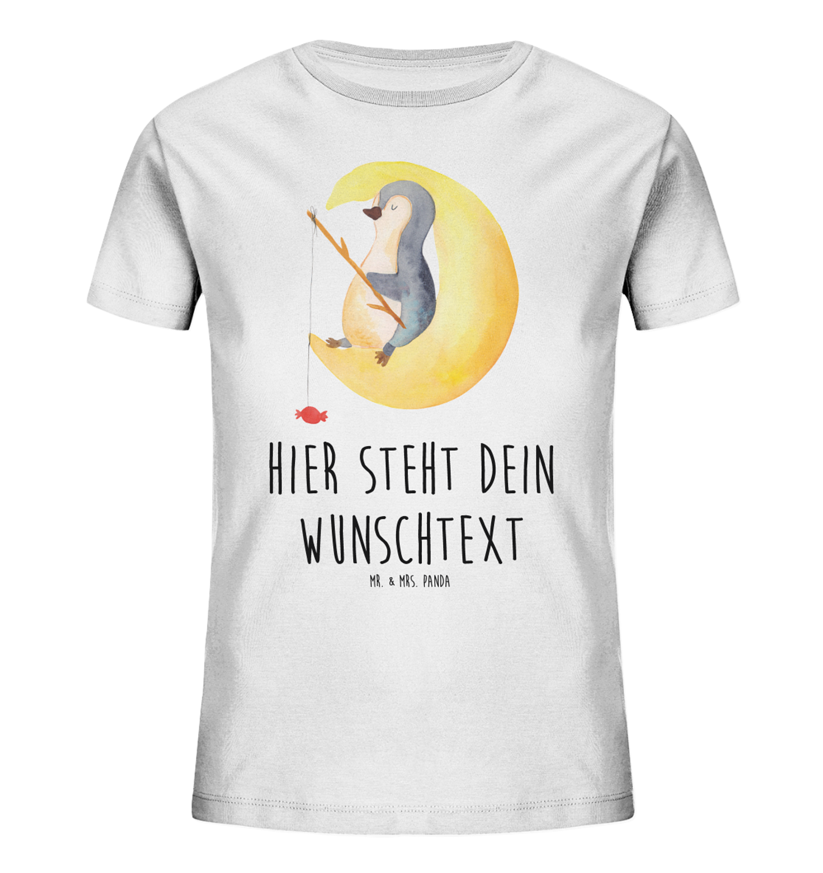 Personalisiertes Kinder T-Shirt Pinguin Mond