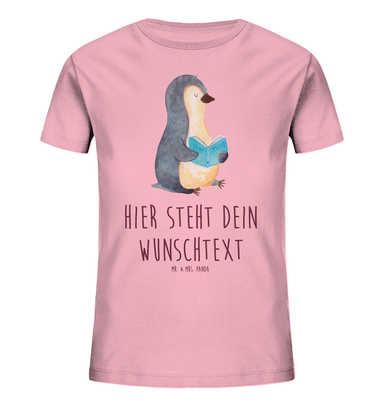 Personalisiertes Kinder T-Shirt Pinguin Buch