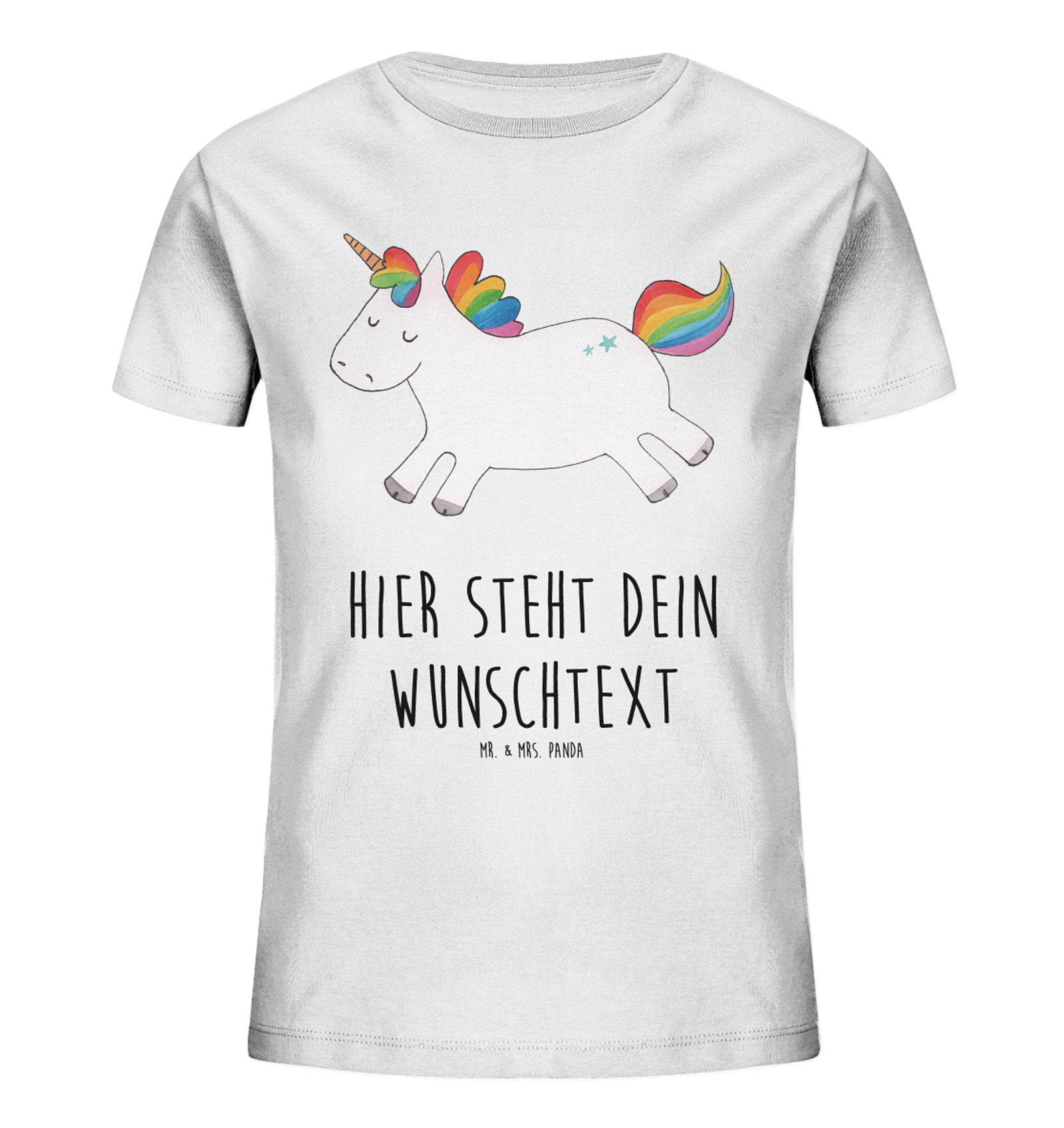 Personalisiertes Kinder T-Shirt Einhorn Happy