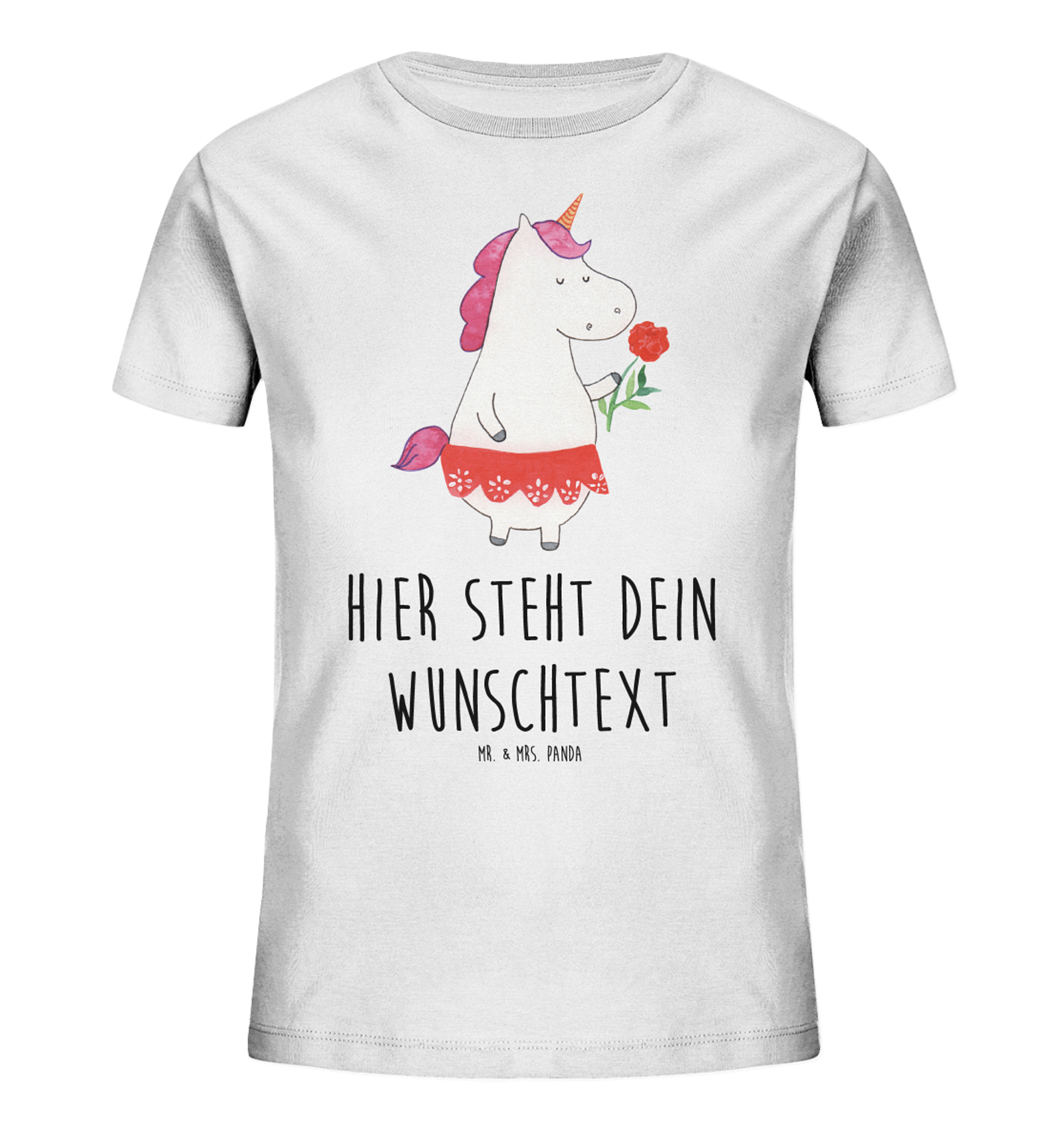 Personalisiertes Kinder T-Shirt Einhorn Dame