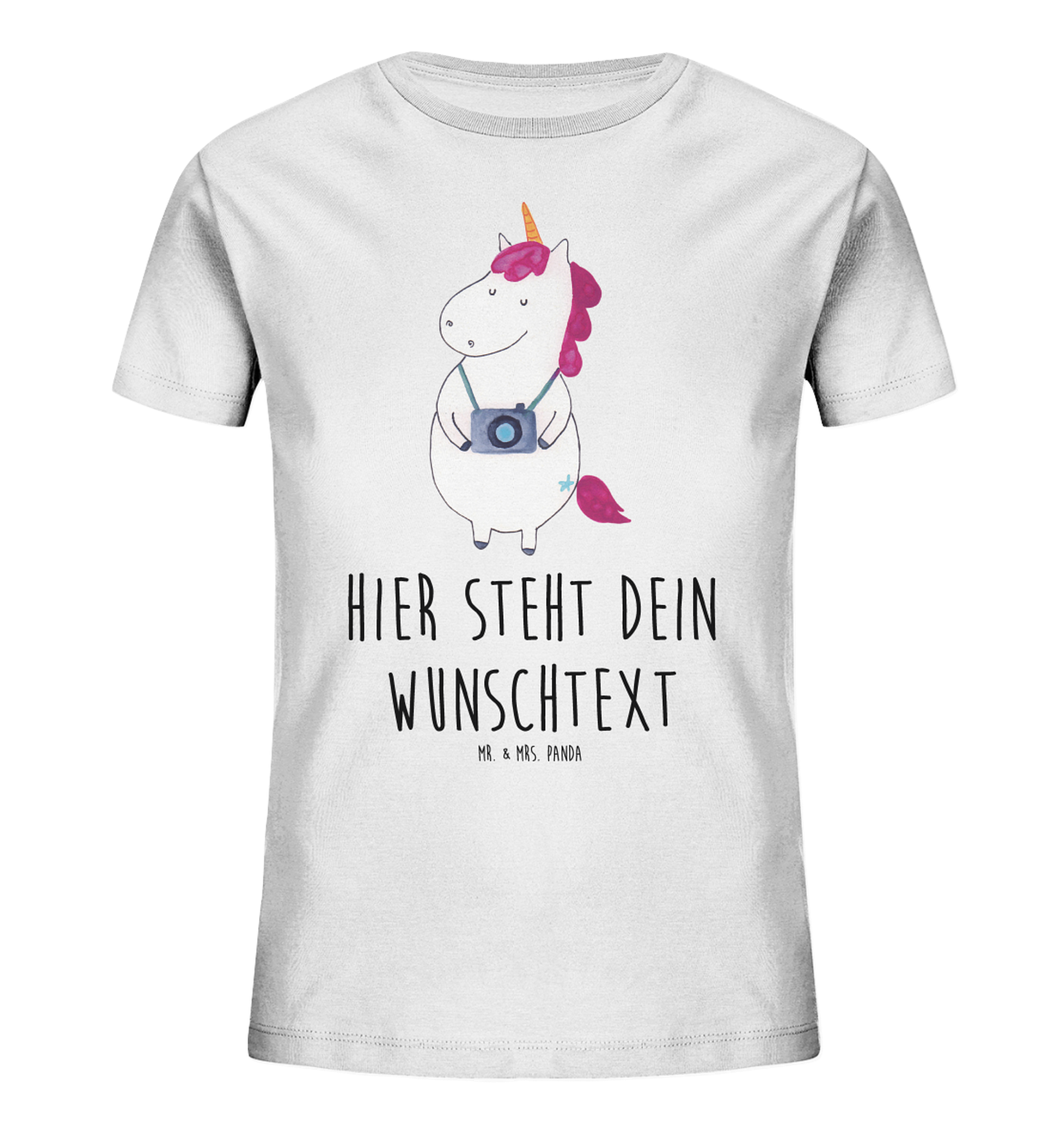 Personalisiertes Kinder T-Shirt Einhorn Fotograf