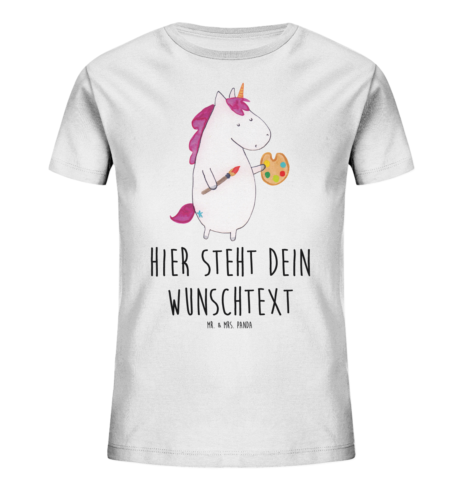 Personalisiertes Kinder T-Shirt Einhorn Künstler