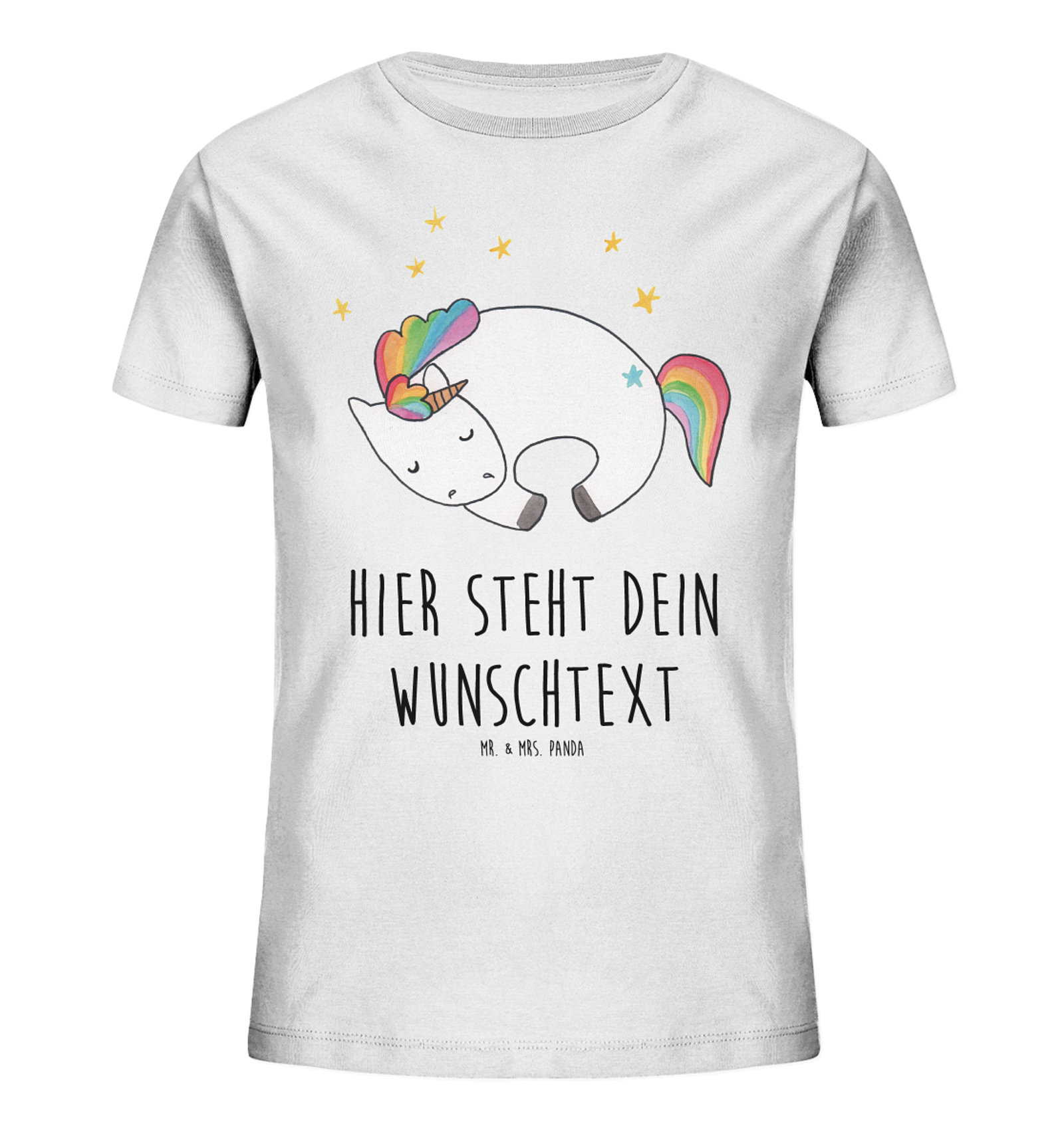 Personalisiertes Kinder T-Shirt Einhorn Nacht