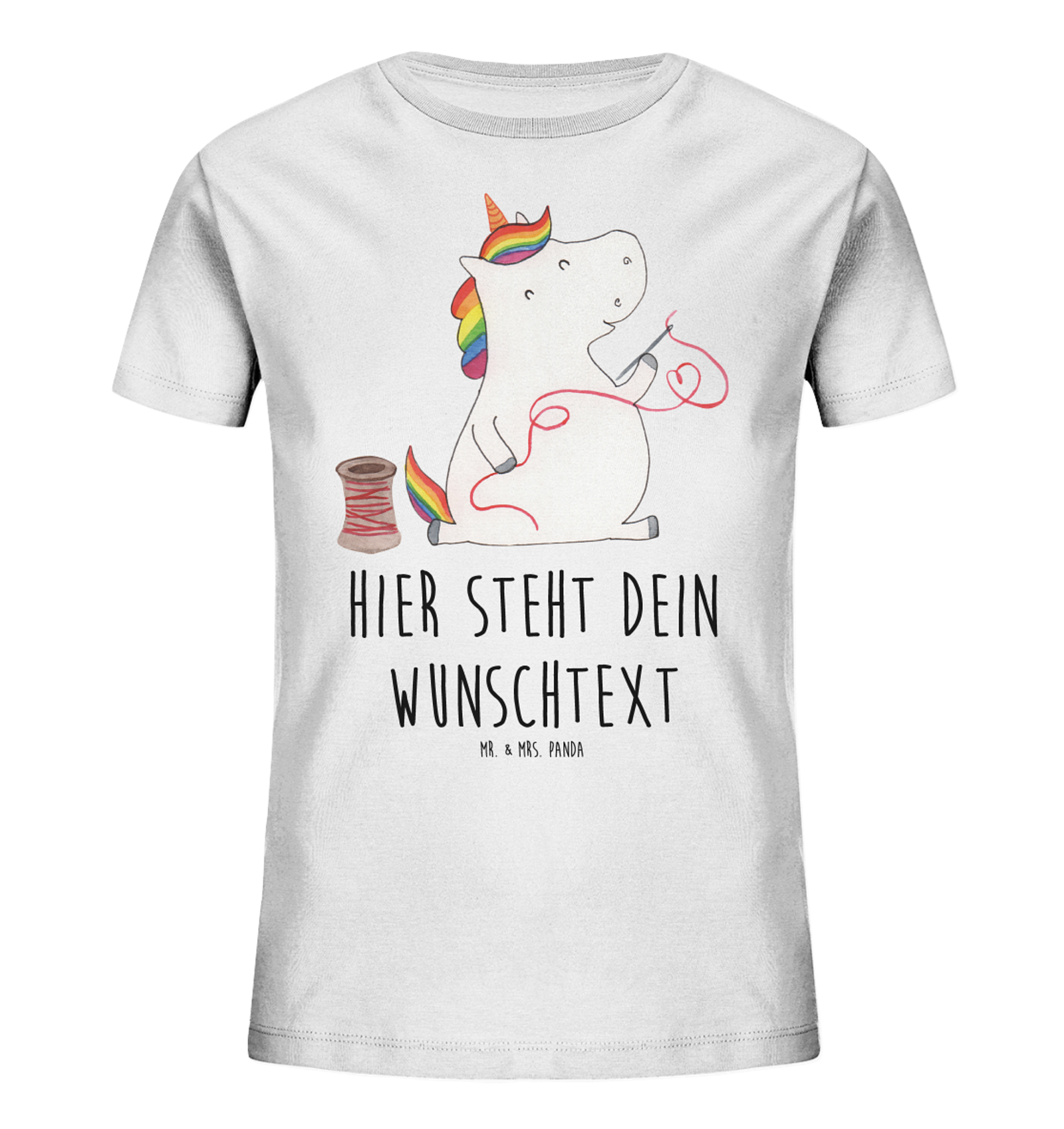 Personalisiertes Kinder T-Shirt Einhorn Näherin