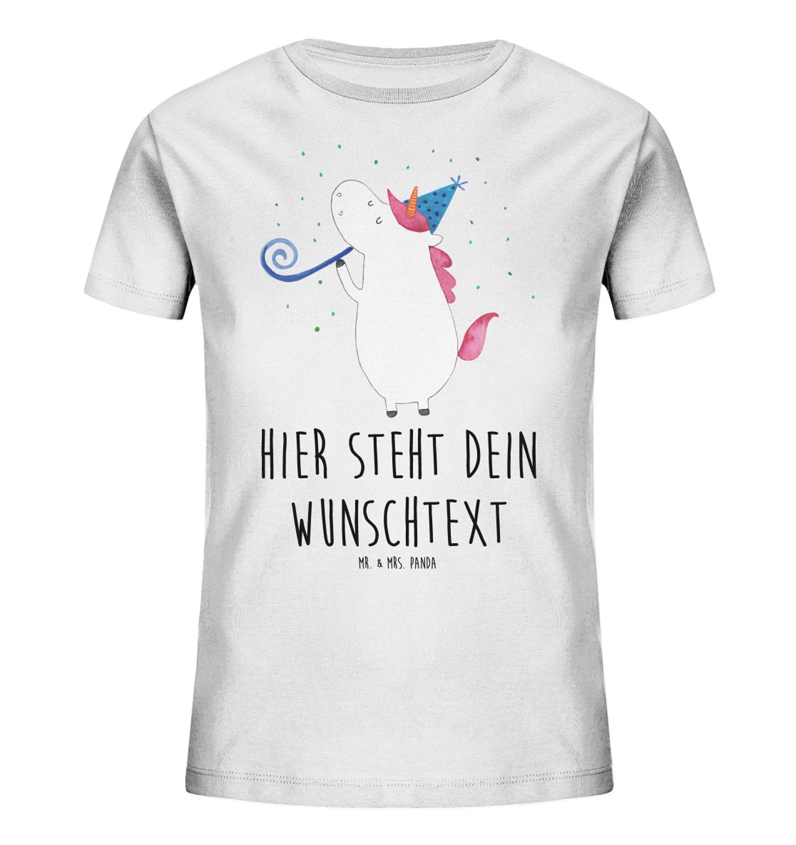 Personalisiertes Kinder T-Shirt Einhorn Party