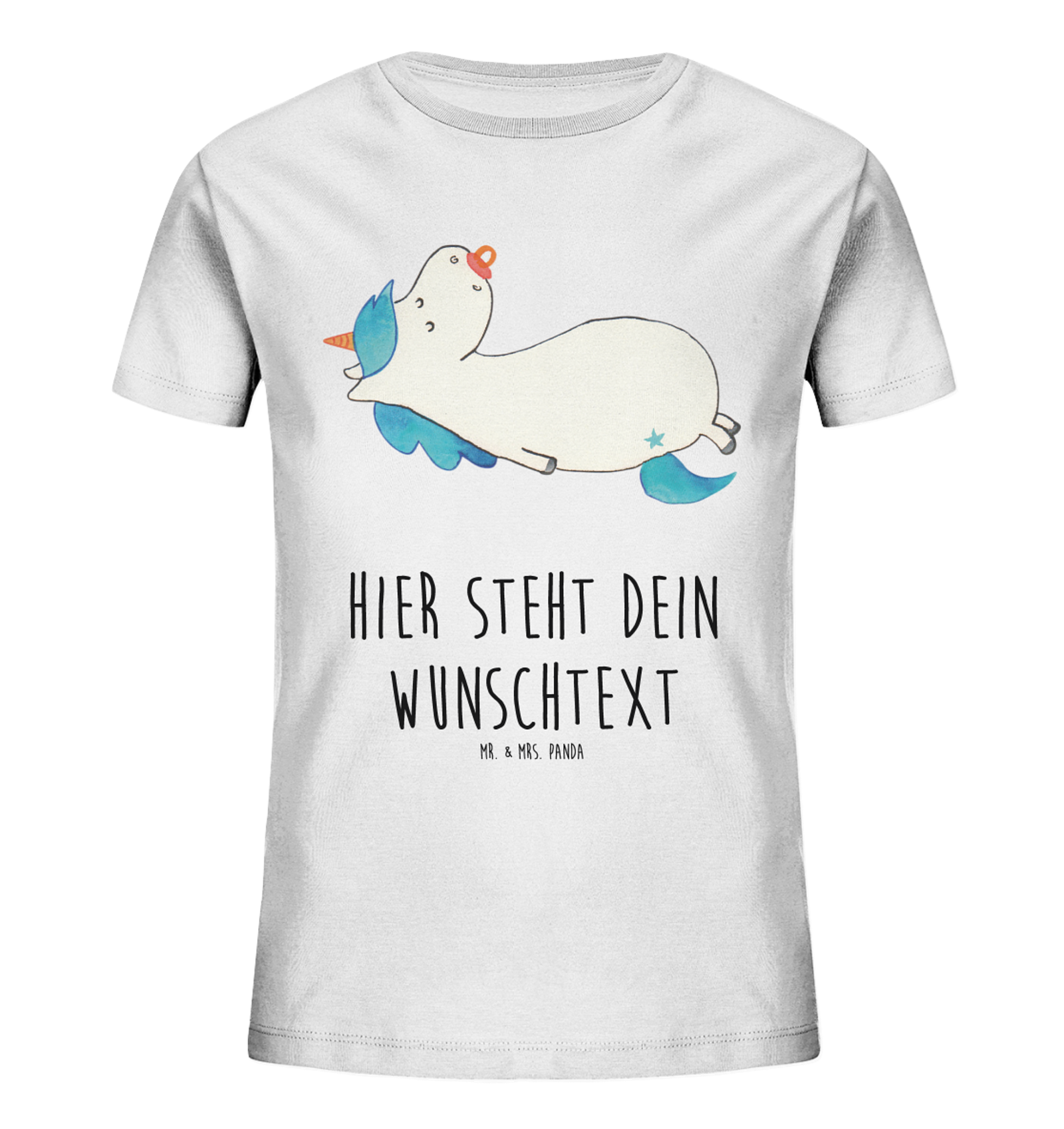 Personalisiertes Kinder T-Shirt Einhorn Schnuller