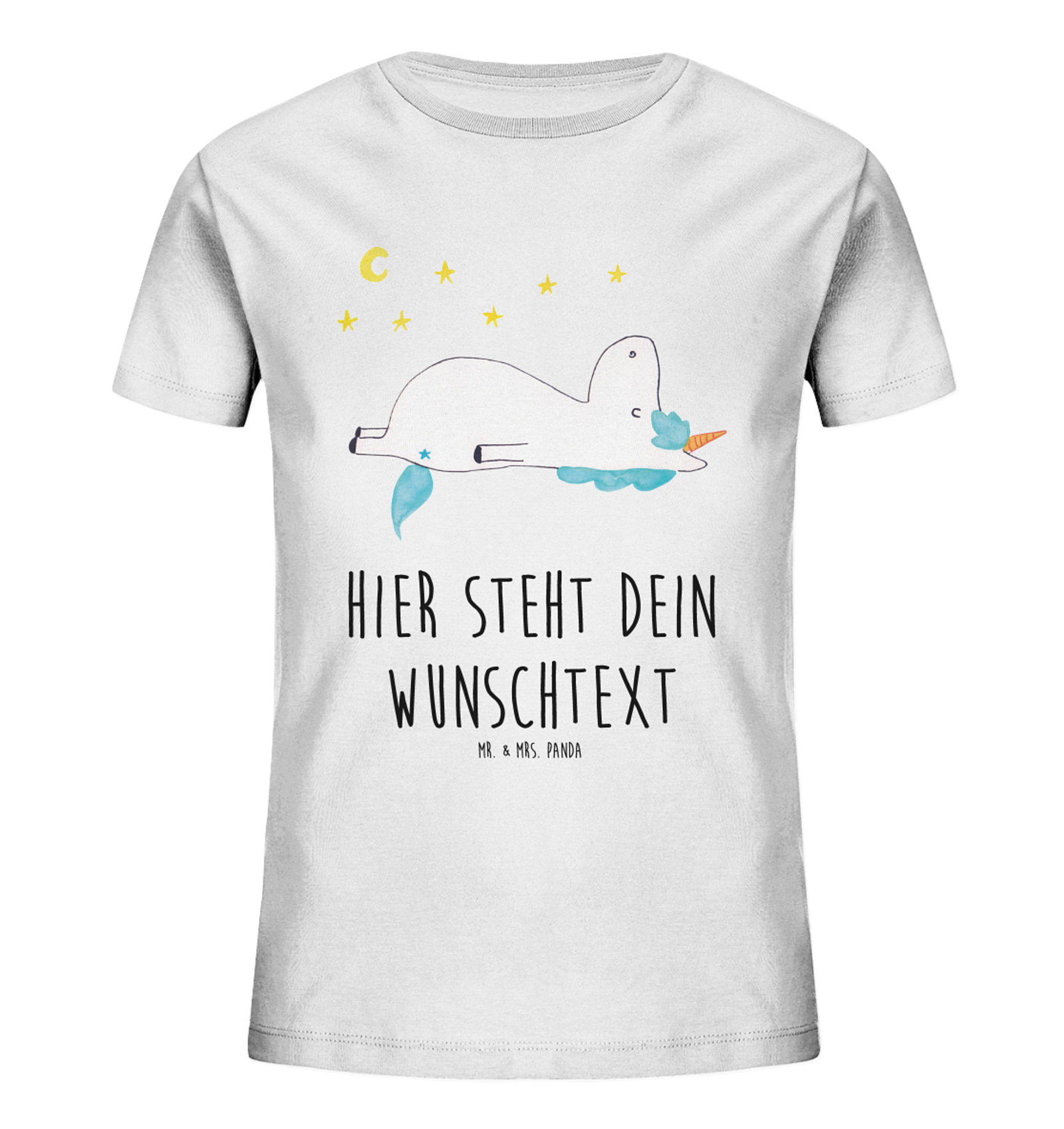 Personalisiertes Kinder T-Shirt Einhorn Sternenhimmel