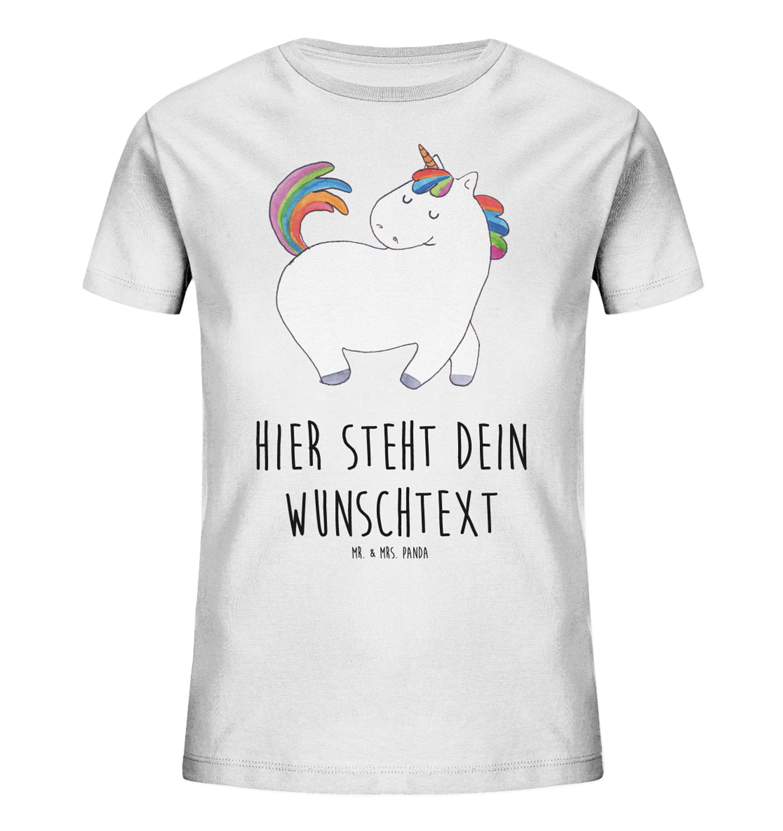 Personalisiertes Kinder T-Shirt Einhorn Stolzieren