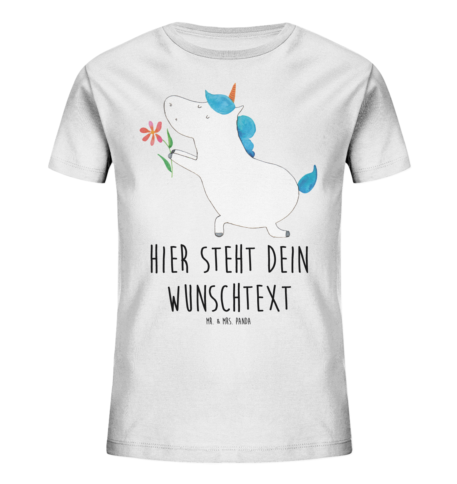 Personalisiertes Kinder T-Shirt Einhorn Blume