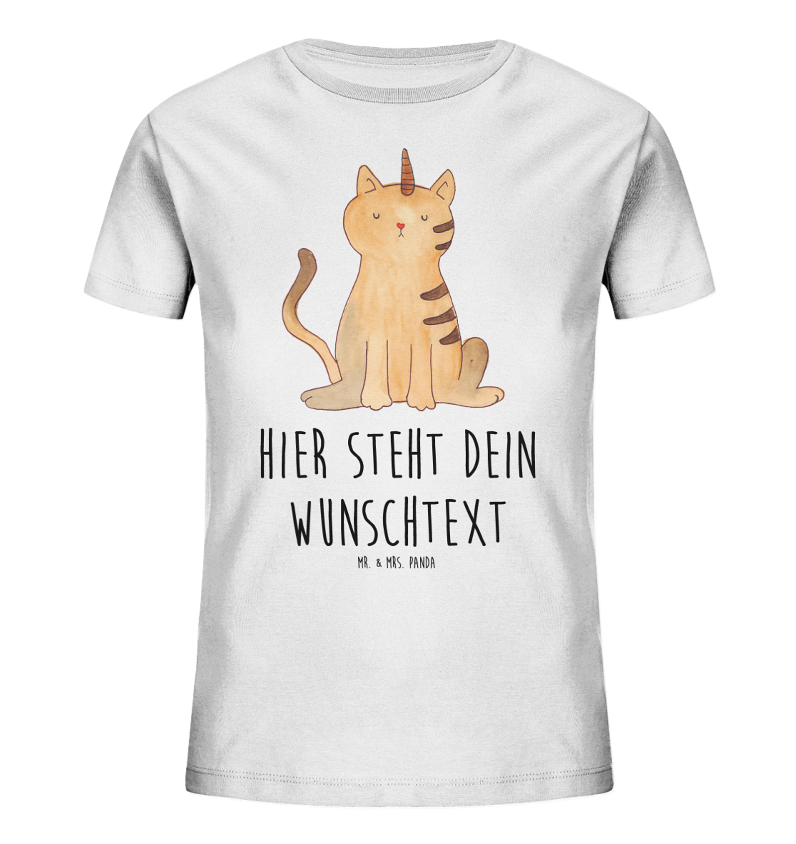 Personalisiertes Kinder T-Shirt Einhorn Katze