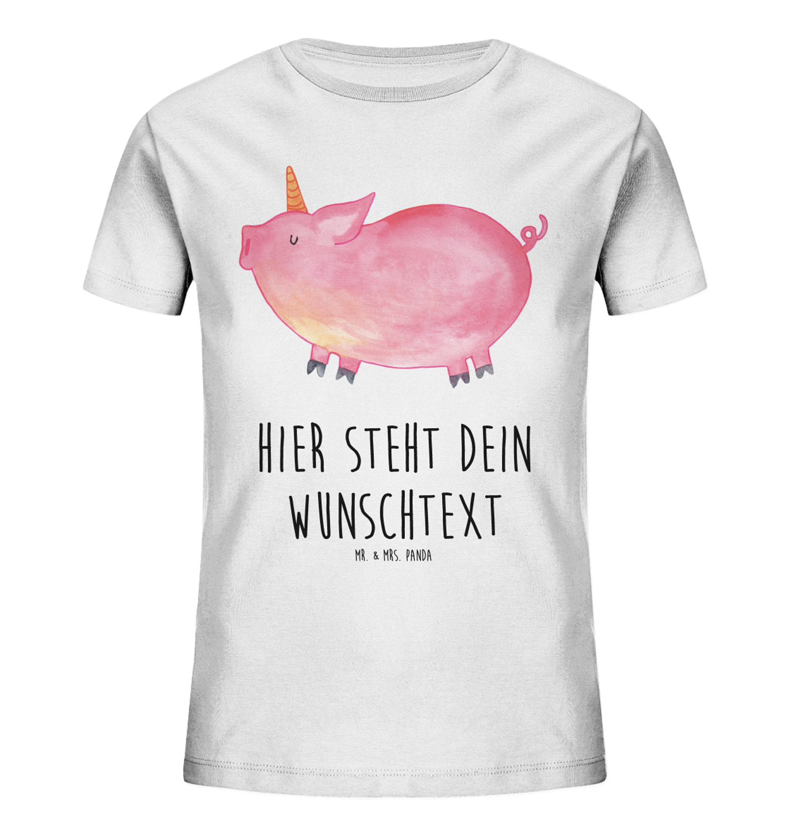 Personalisiertes Kinder T-Shirt Einhorn Schwein