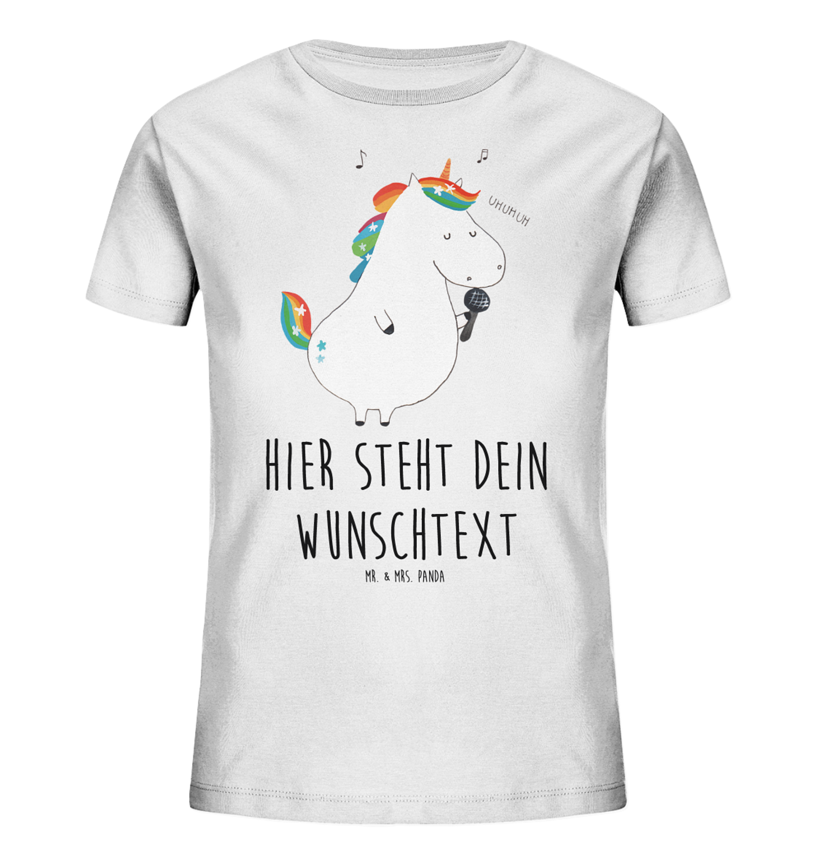 Personalisiertes Kinder T-Shirt Einhorn Sänger