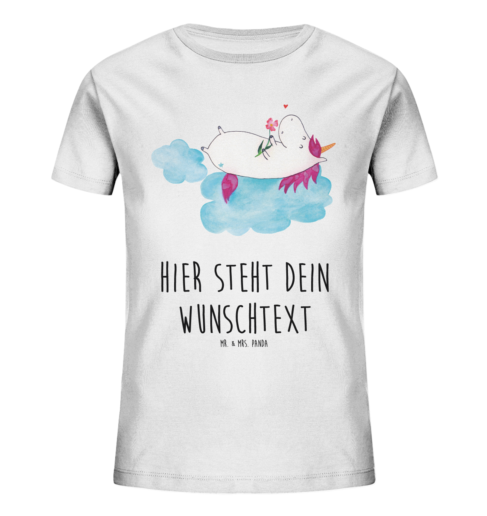 Personalisiertes Kinder T-Shirt Einhorn Verliebt