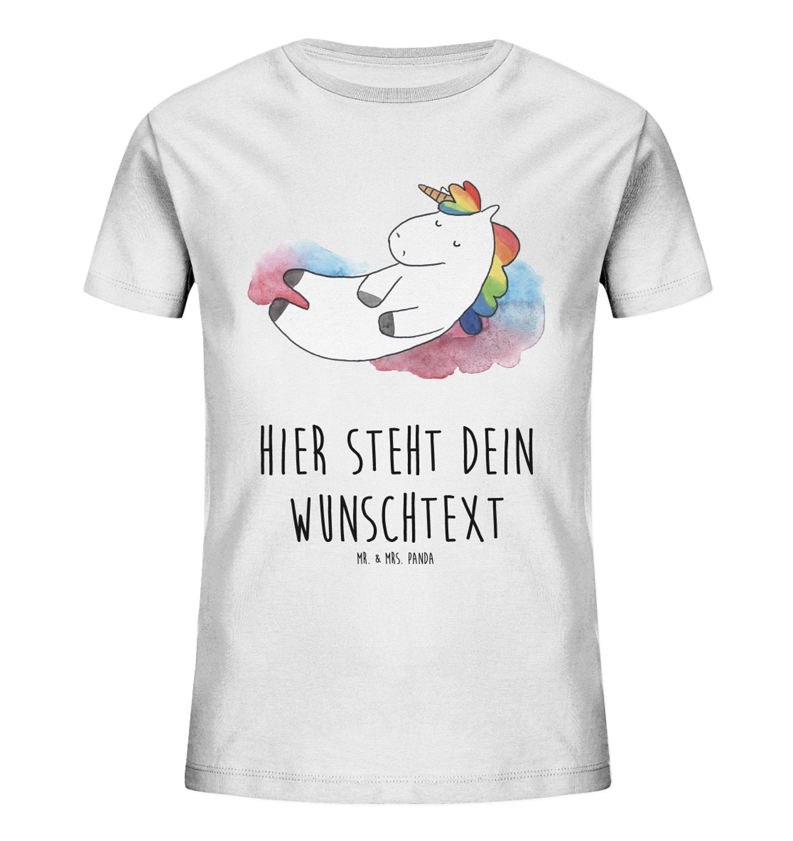Personalisiertes Kinder T-Shirt Einhorn Wolke 7 5-6 Jahre (110116) - Lächeln