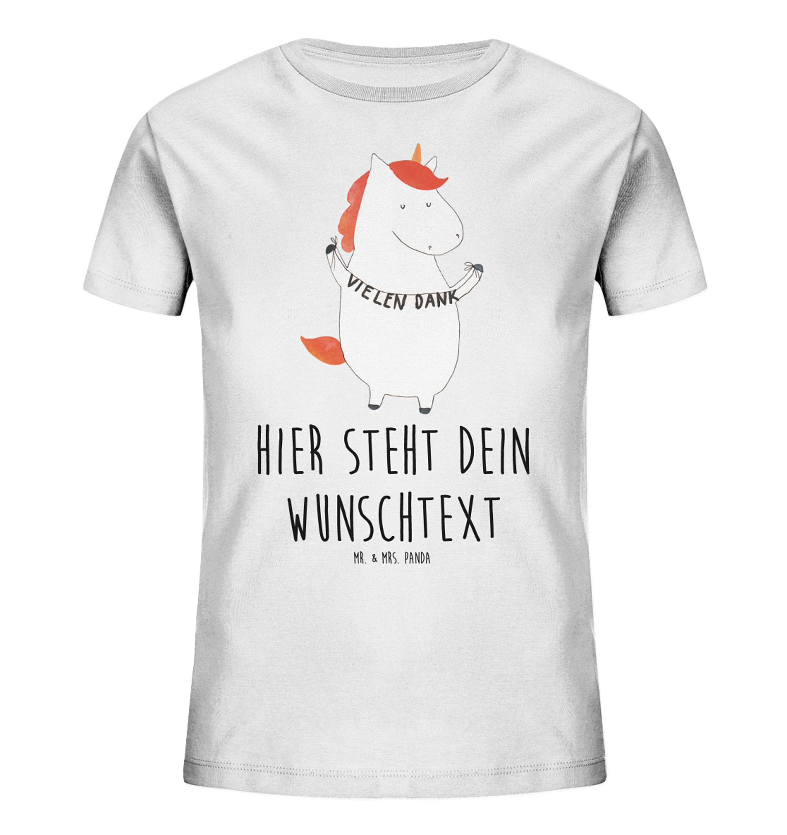 Personalisiertes Kinder T-Shirt Einhorn Dankeschön