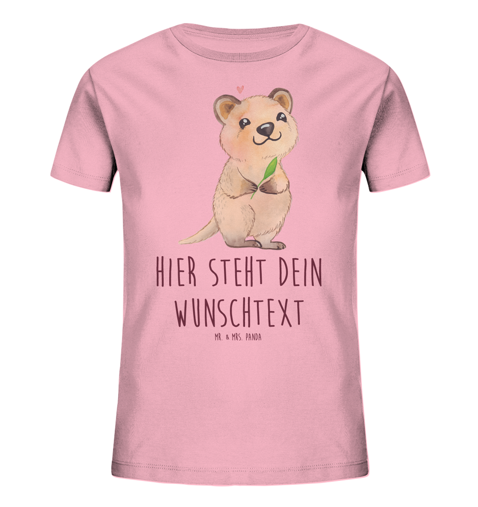 Personalisiertes Kinder T-Shirt Quokka Happy