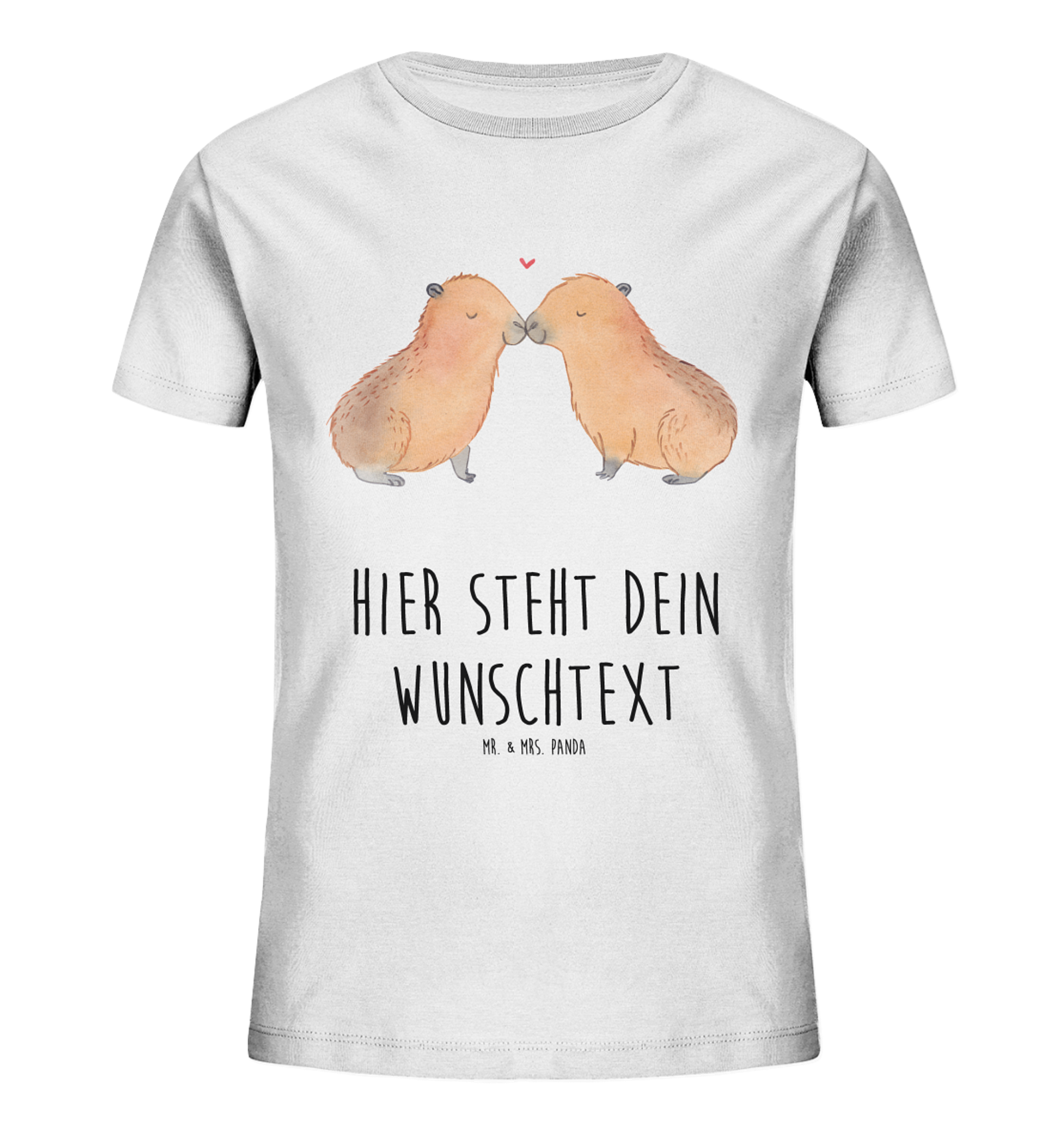 Personalisiertes Kinder T-Shirt Capybara Liebe