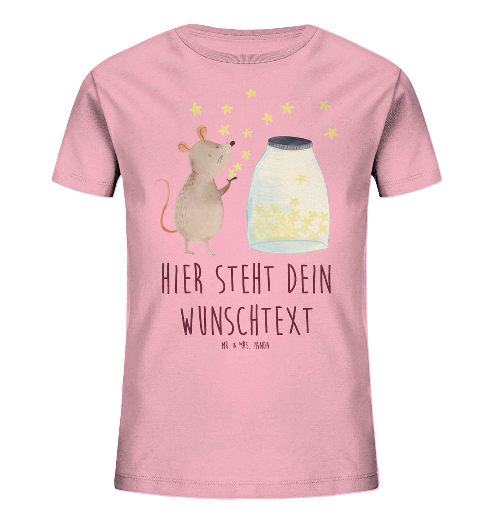 Personalisiertes Kinder T-Shirt Maus Sterne