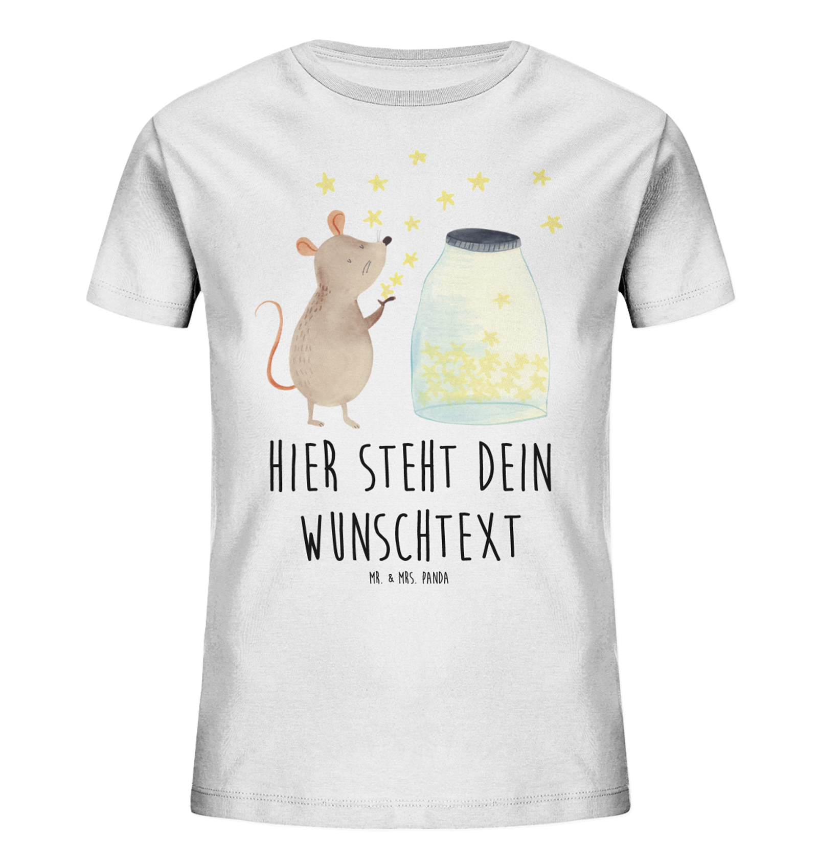 Personalisiertes Kinder T-Shirt Maus Sterne