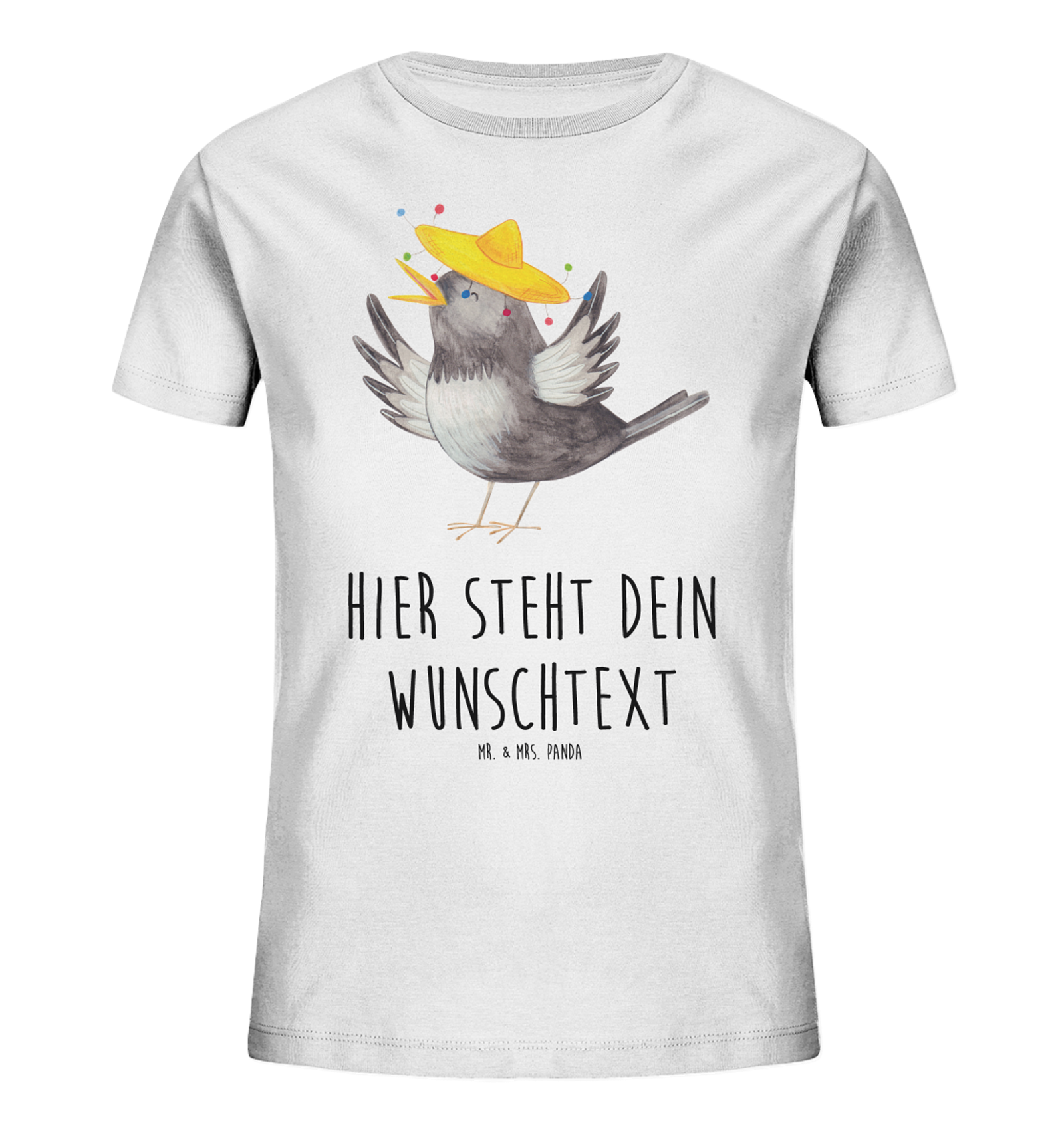 Personalisiertes Kinder T-Shirt Rabe Sombrero