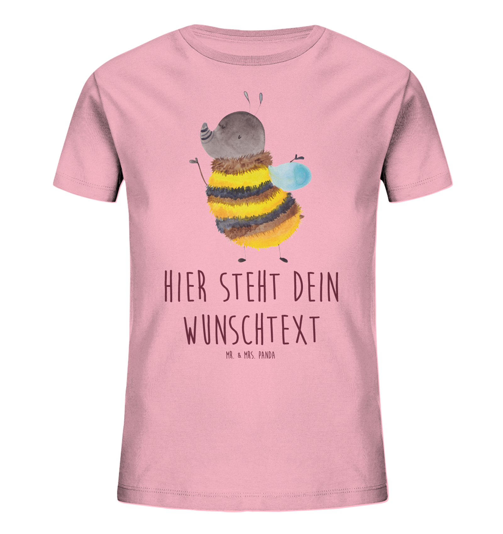 Personalisiertes Kinder T-Shirt Hummel flauschig -