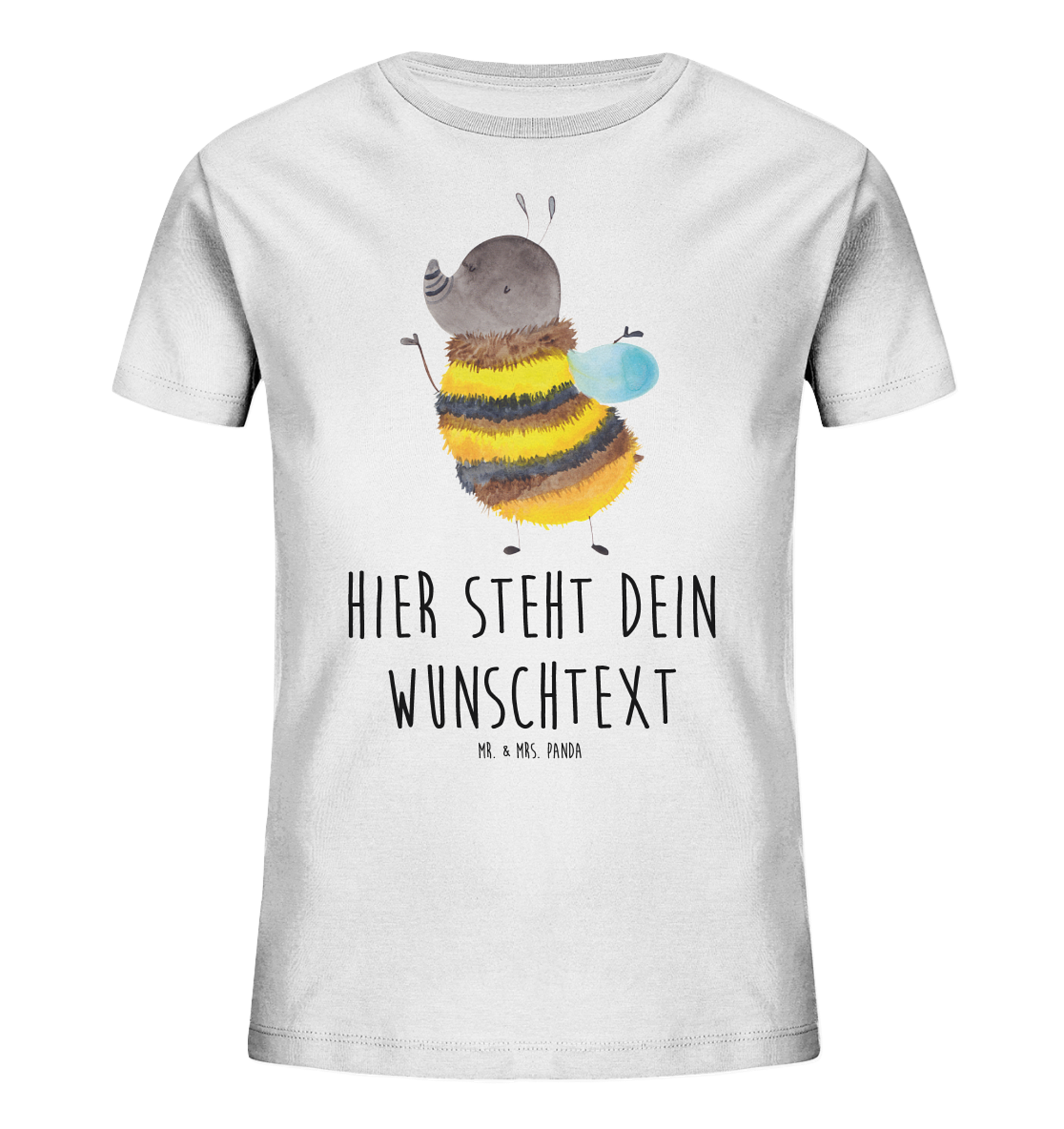 Personalisiertes Kinder T-Shirt Hummel flauschig