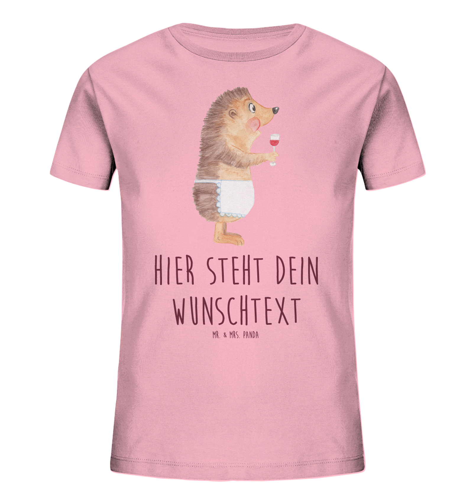 Personalisiertes Kinder T-Shirt Igel Wein