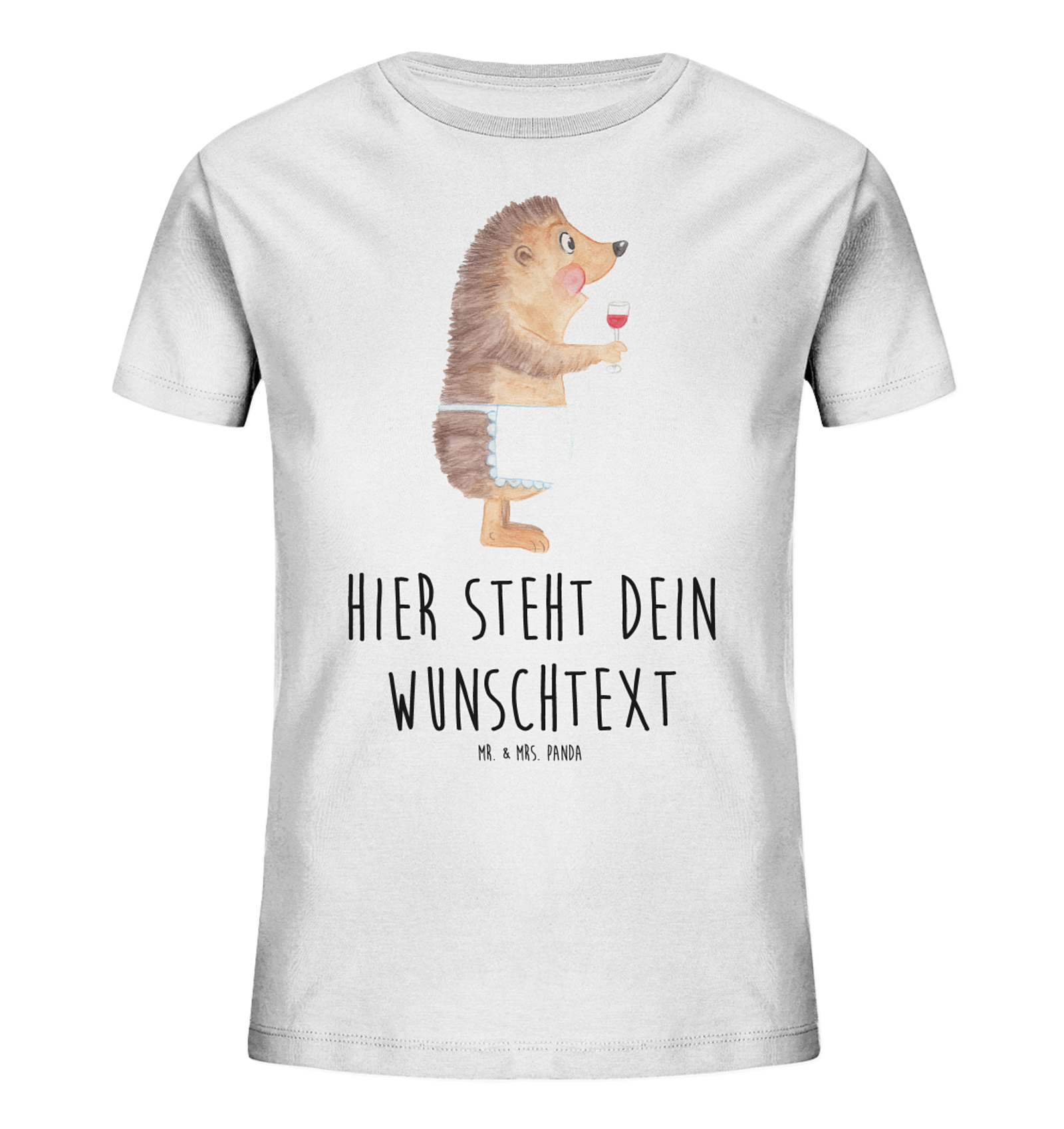 Personalisiertes Kinder T-Shirt Igel Wein