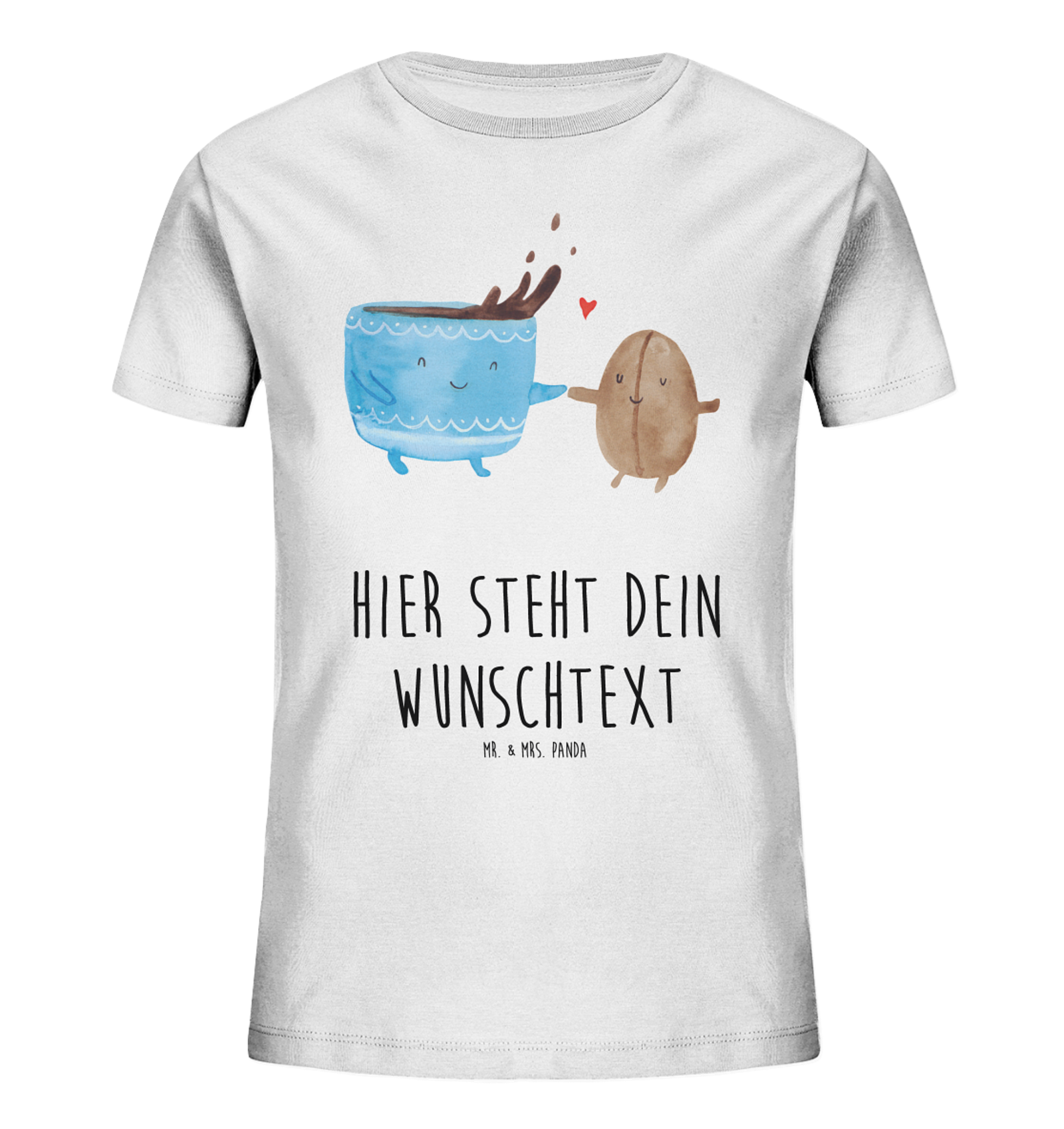 Personalisiertes Kinder T-Shirt Kaffee Bohne