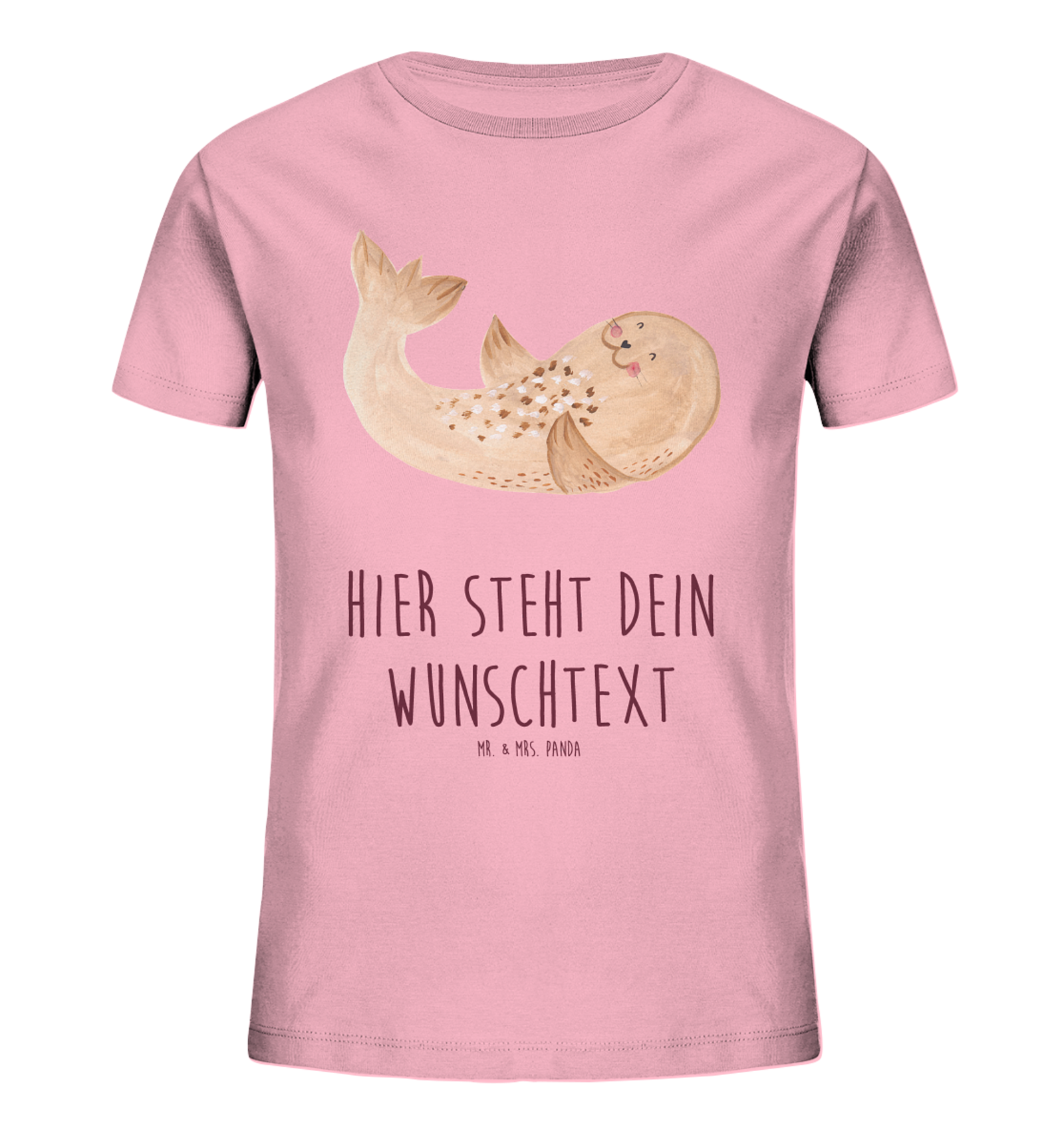 Personalisiertes Kinder T-Shirt Robbe Liegen