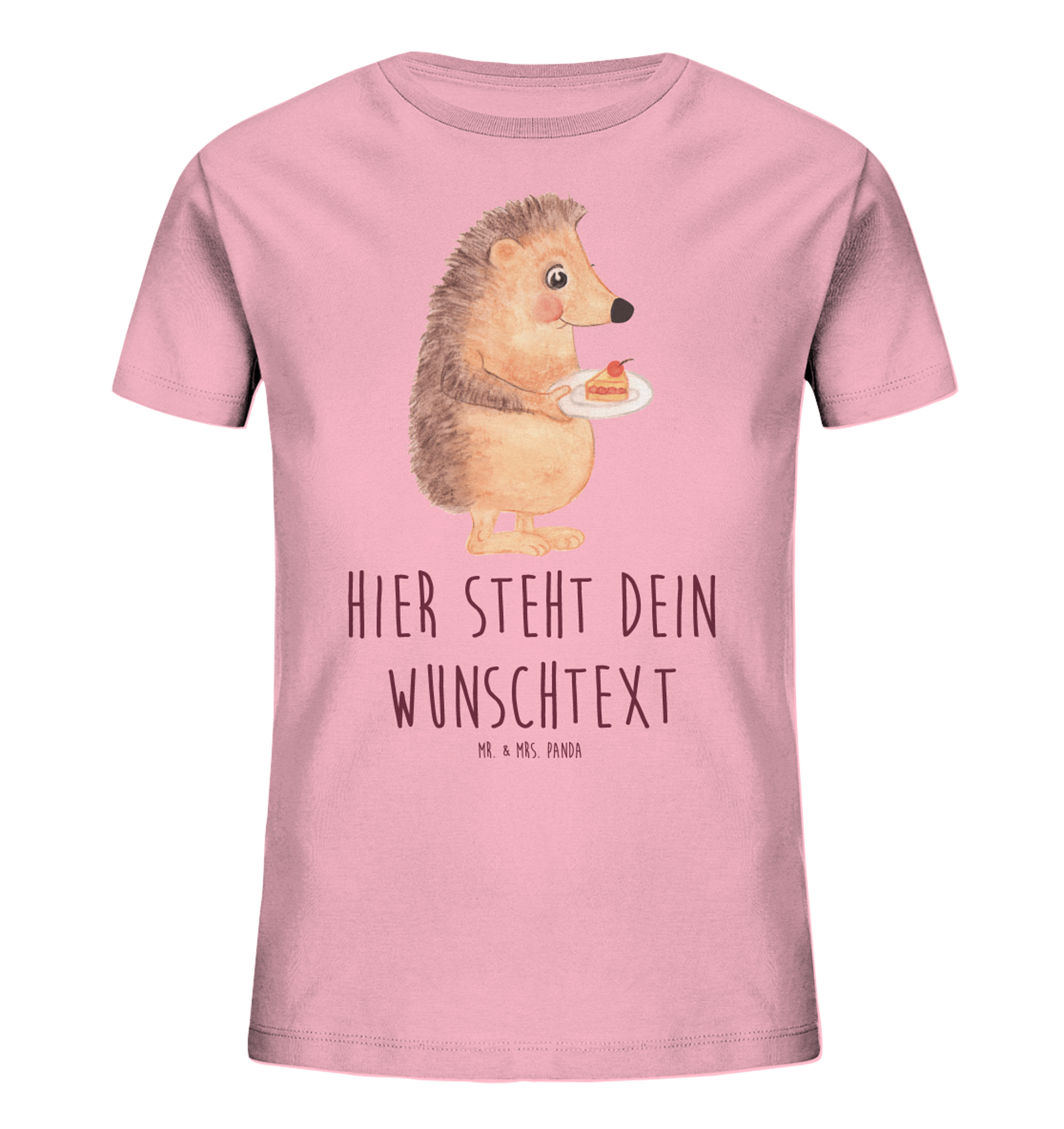 Personalisiertes Kinder T-Shirt Igel Kuchenstück