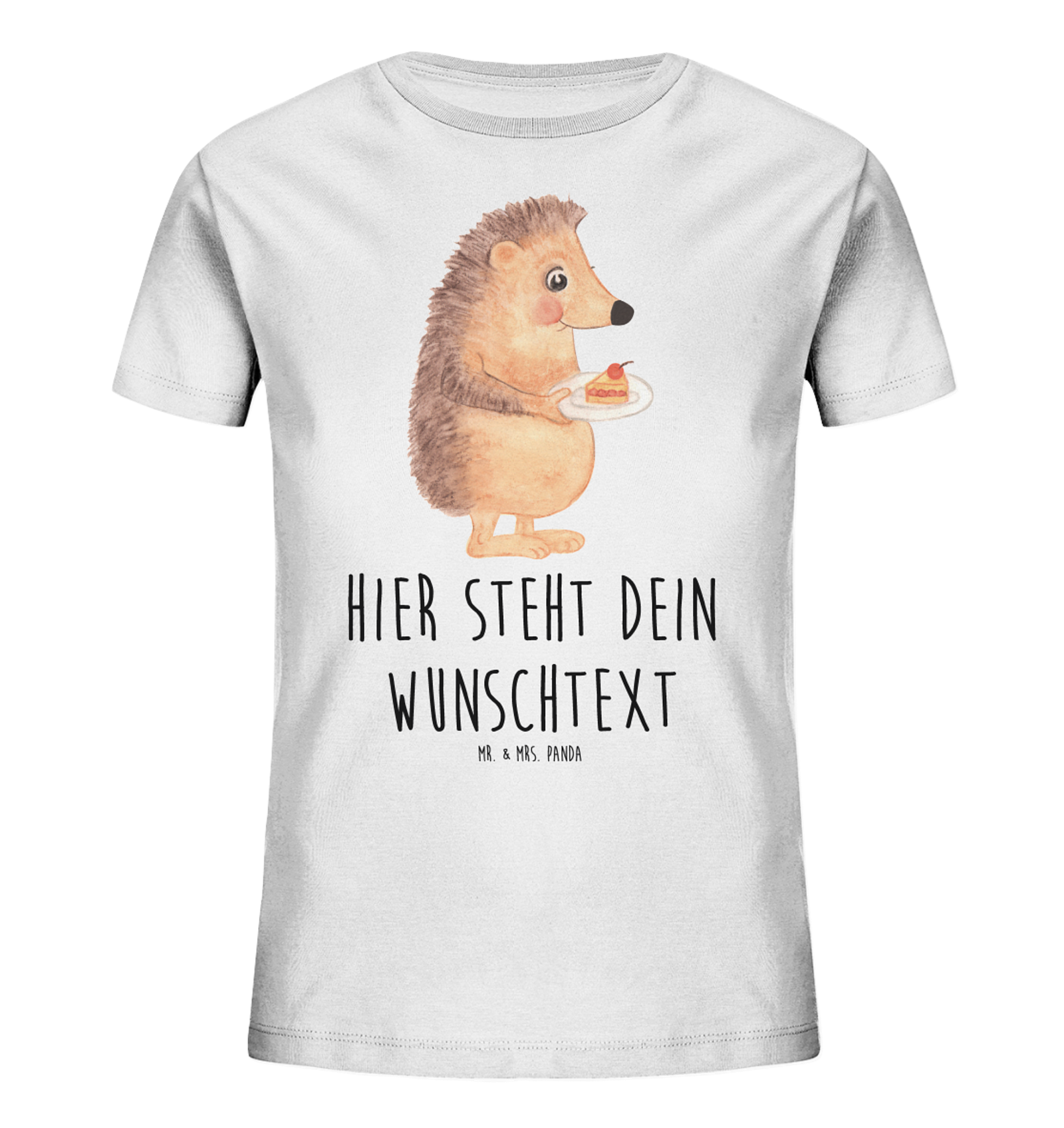 Personalisiertes Kinder T-Shirt Igel Kuchenstück