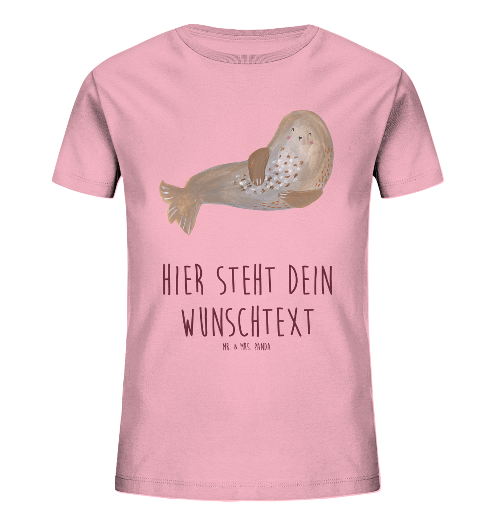 Personalisiertes Kinder T-Shirt Robbe Lachen