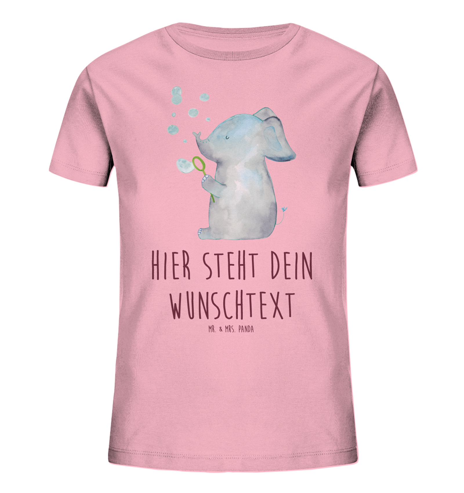 Personalisiertes Kinder T-Shirt Elefant Seifenblasen