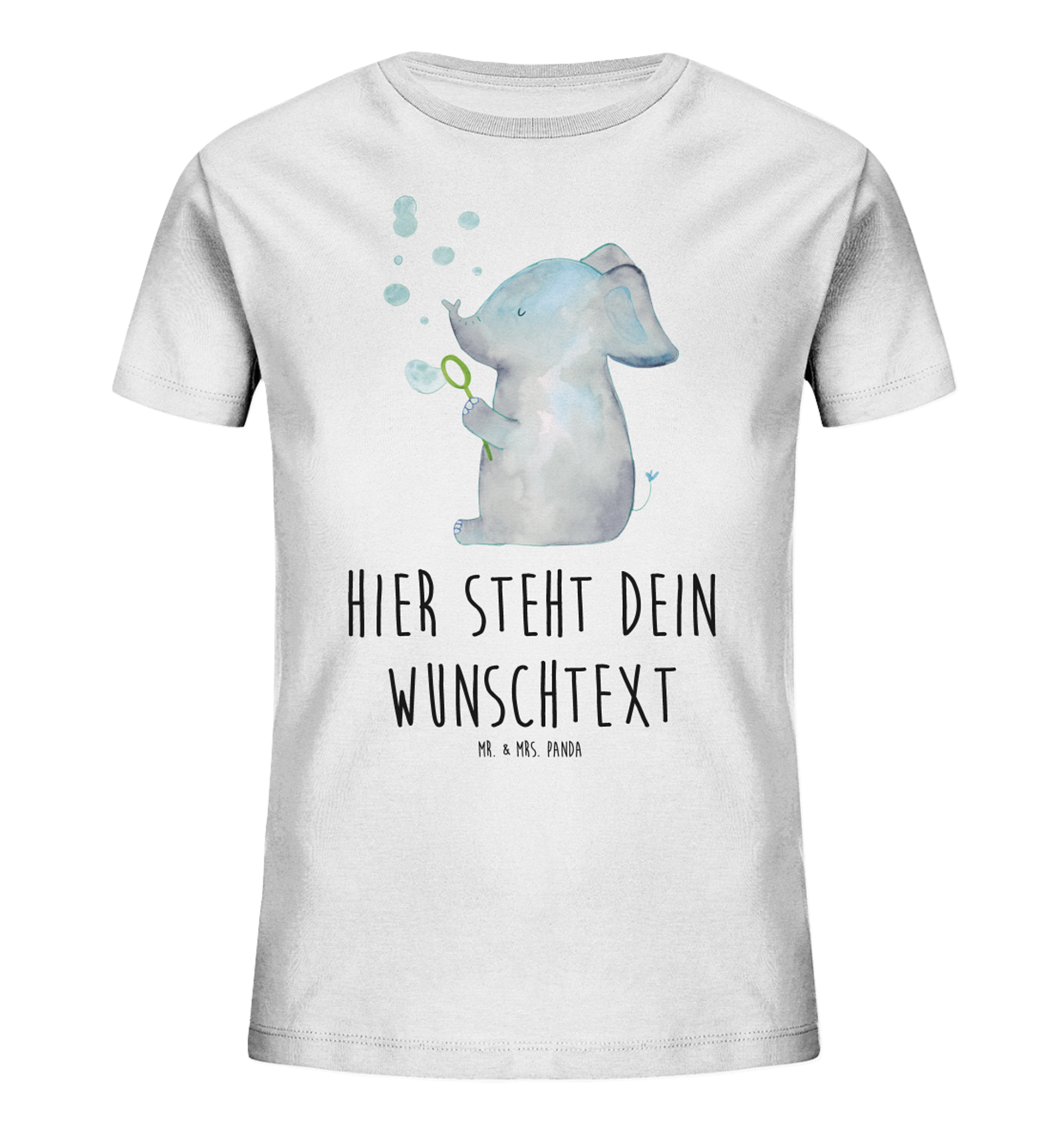 Personalisiertes Kinder T-Shirt Elefant Seifenblasen