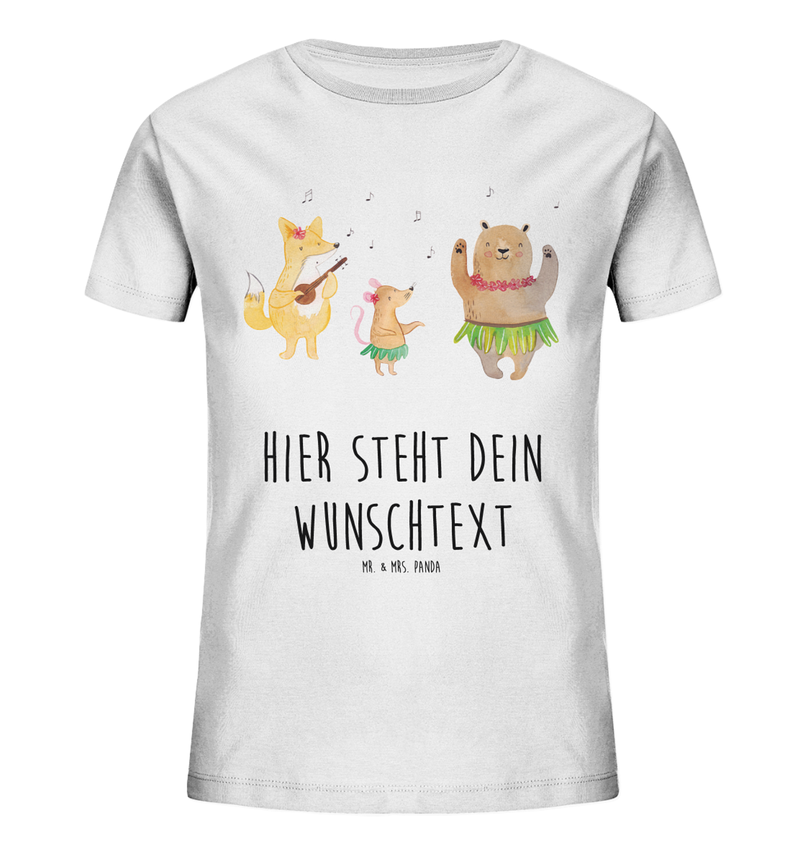 Personalisiertes Kinder T-Shirt Waldtiere Aloha