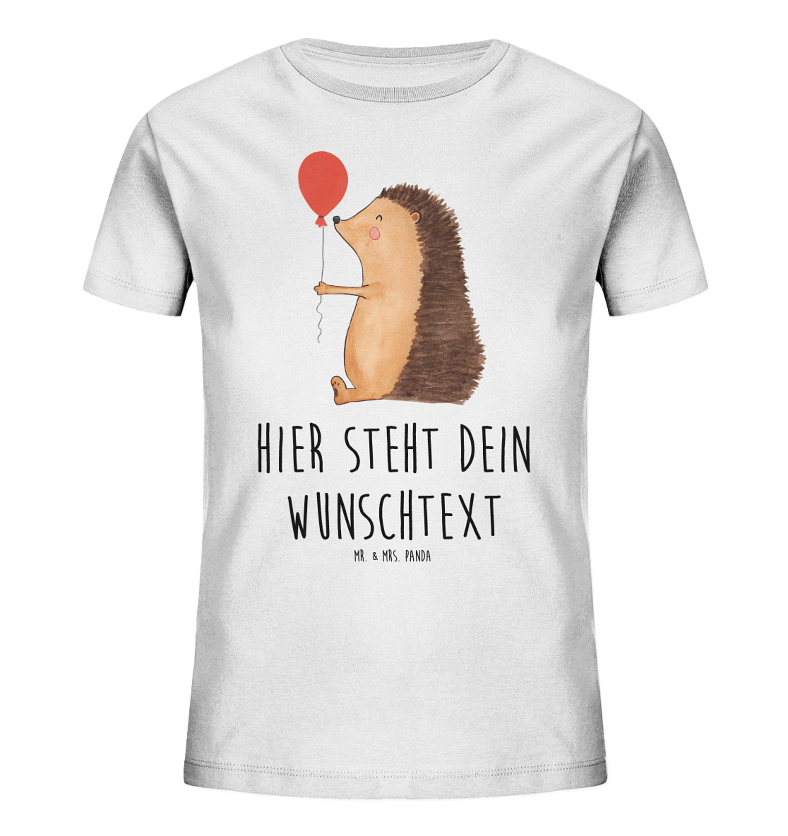 Personalisiertes Kinder T-Shirt Igel Luftballon