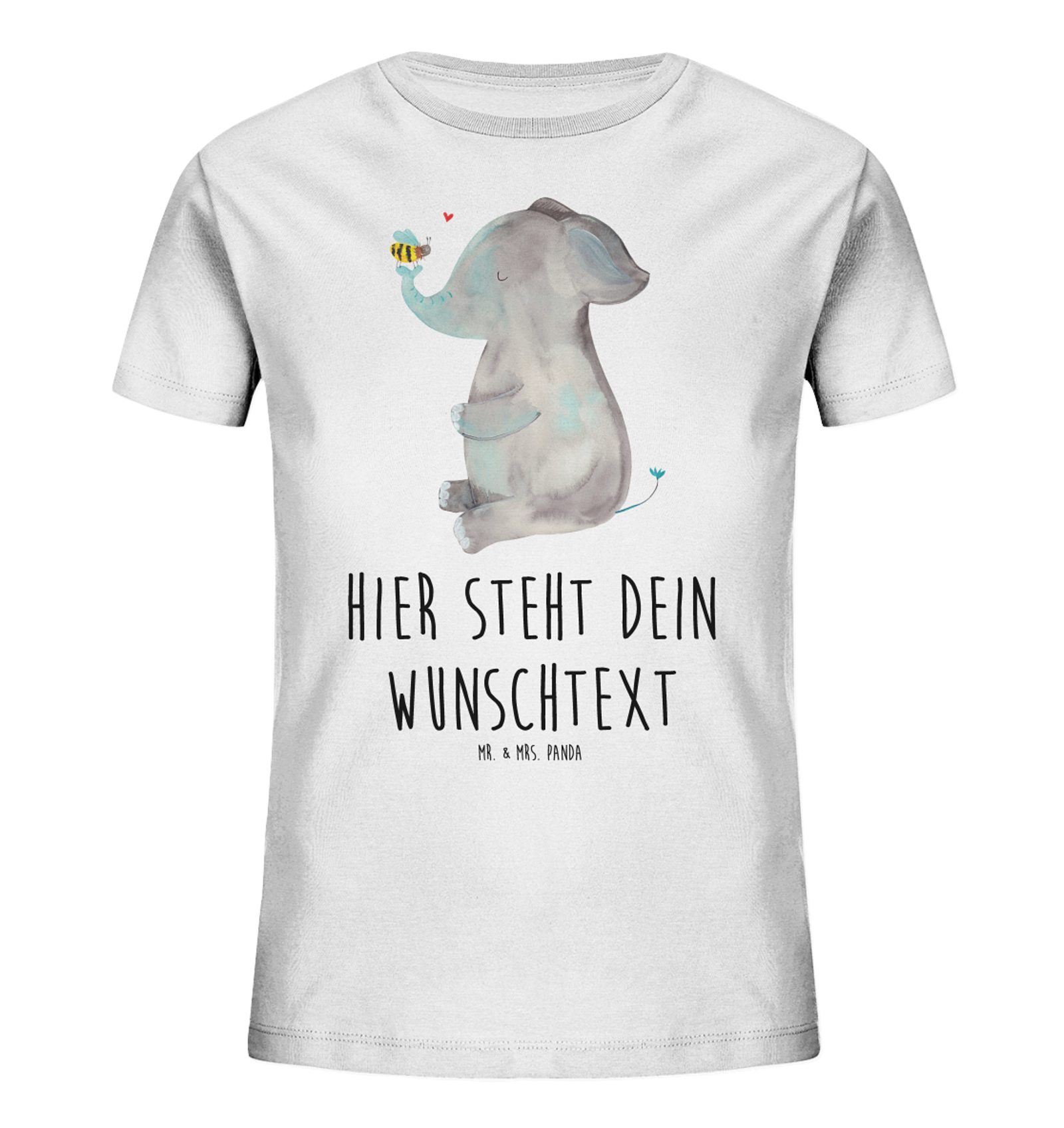 Personalisiertes Kinder T-Shirt Elefant Biene