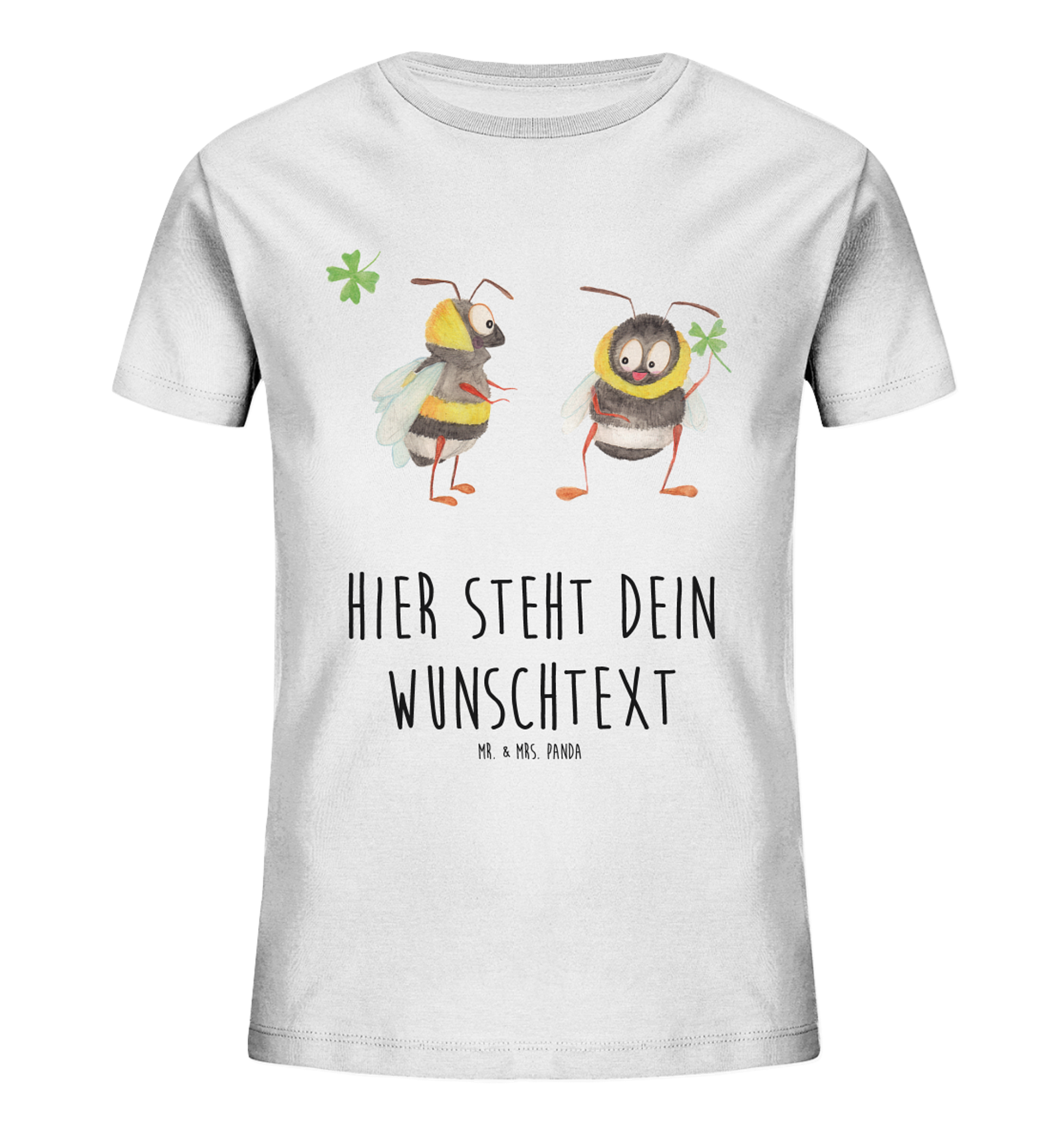 Personalisiertes Kinder T-Shirt Hummeln Kleeblatt