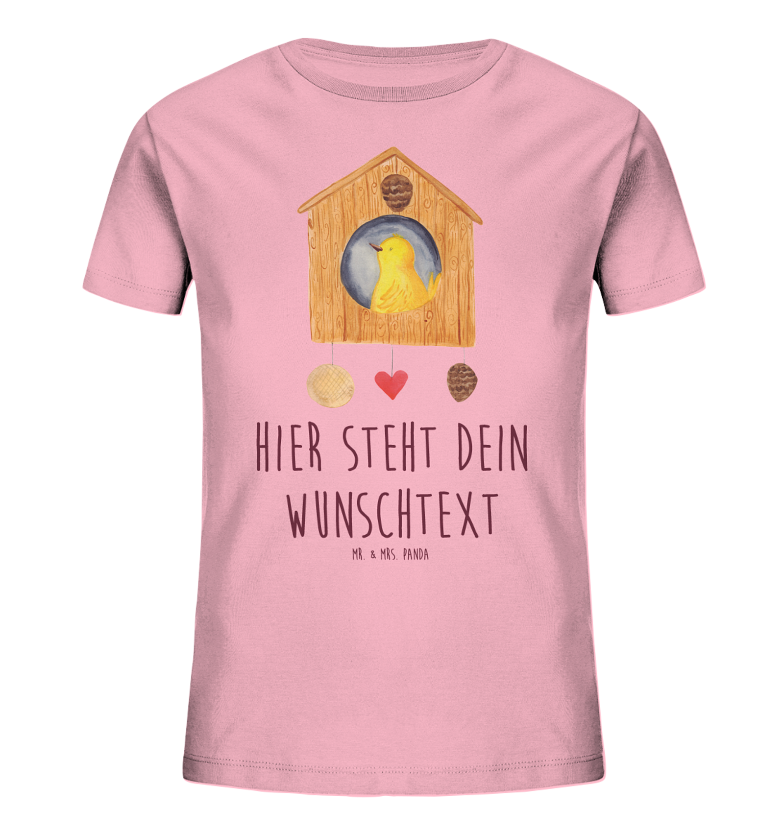 Personalisiertes Kinder T-Shirt Vogel Haus