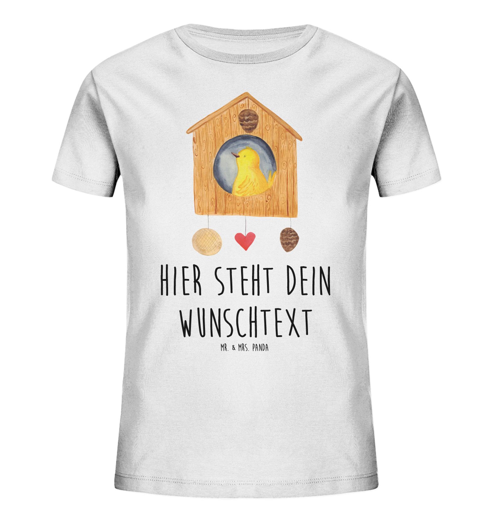 Personalisiertes Kinder T-Shirt Vogel Haus